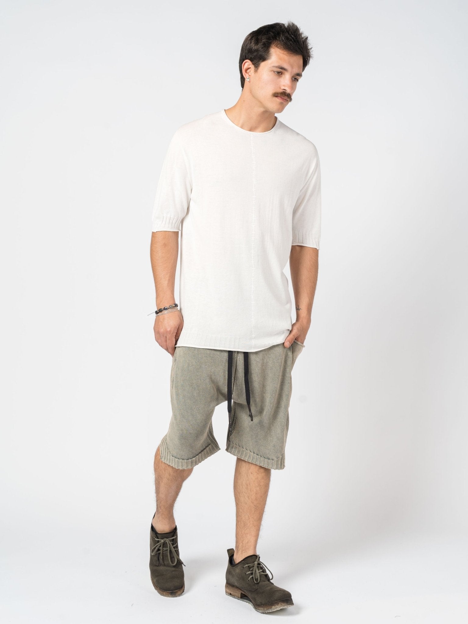 Center Stitch Knit Tee - by MD75