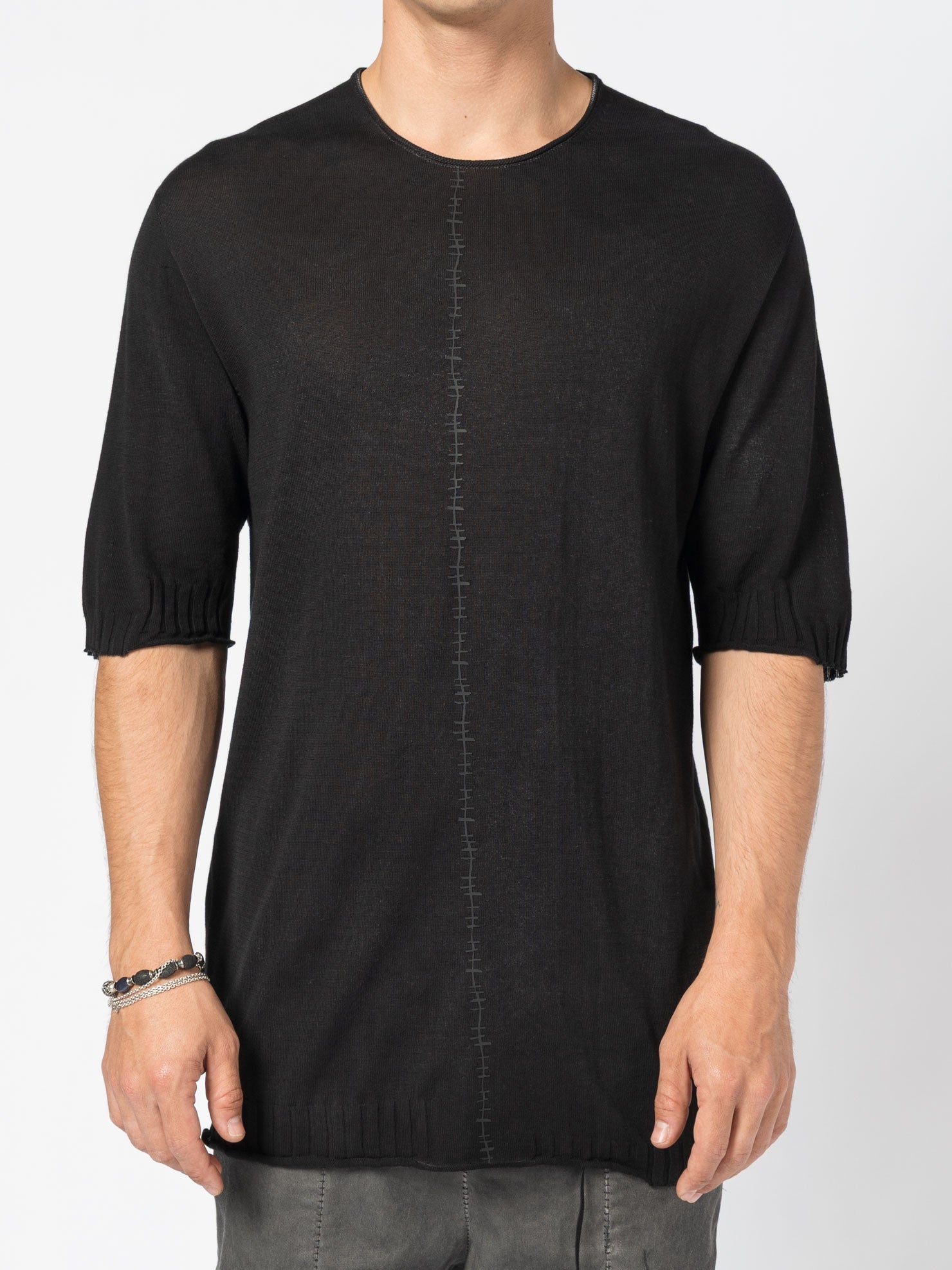 Center Stitch Knit Tee - by MD75
