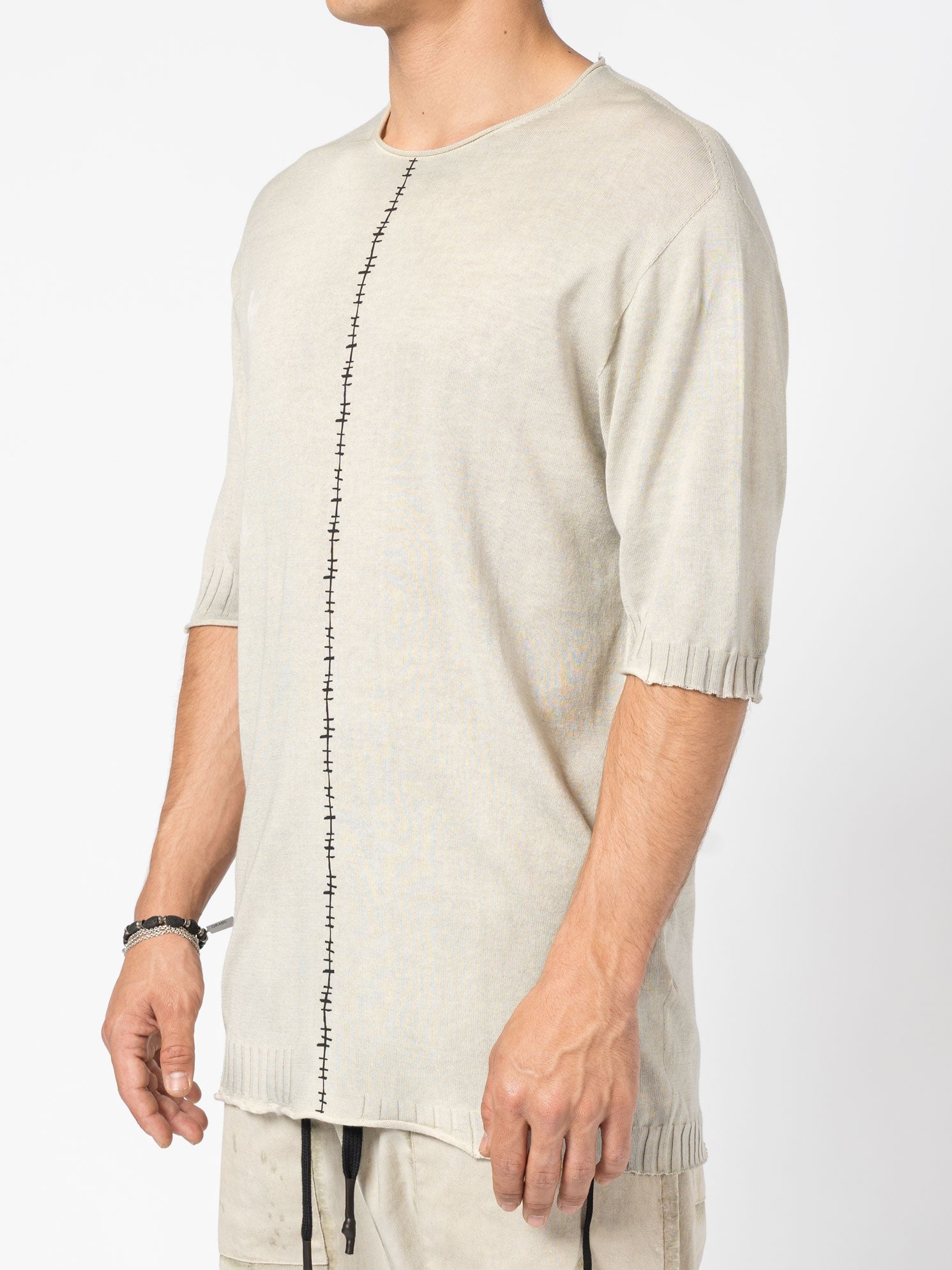 Center Stitch Knit Tee - by MD75