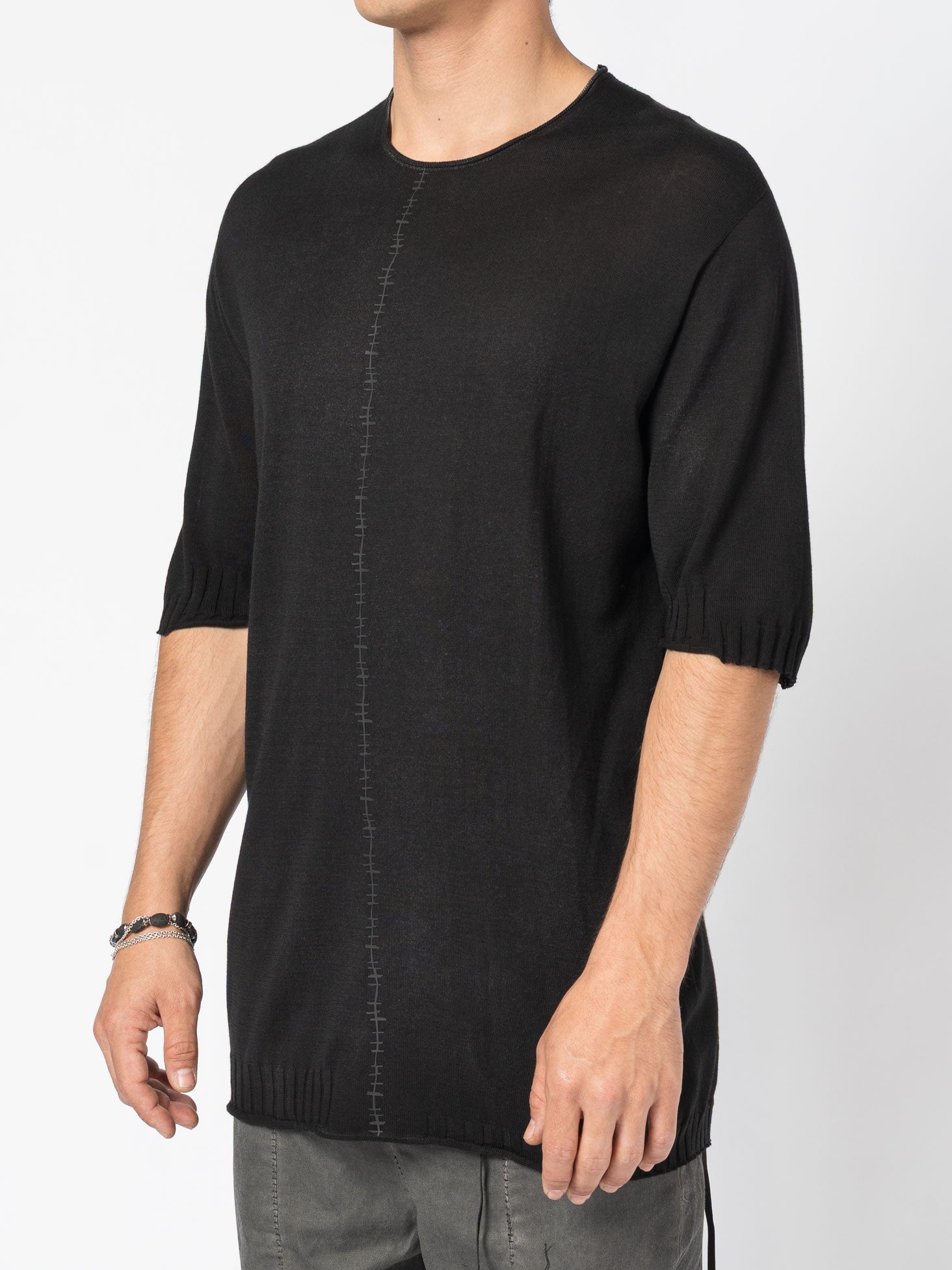 Center Stitch Knit Tee - by MD75