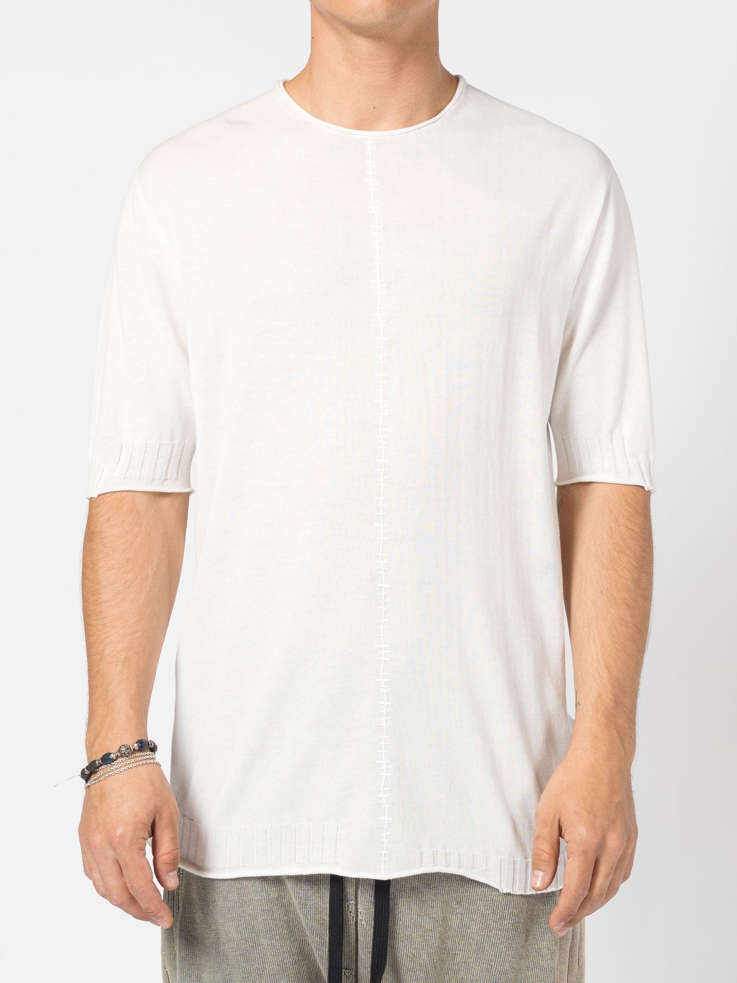 Center Stitch Knit Tee - by MD75