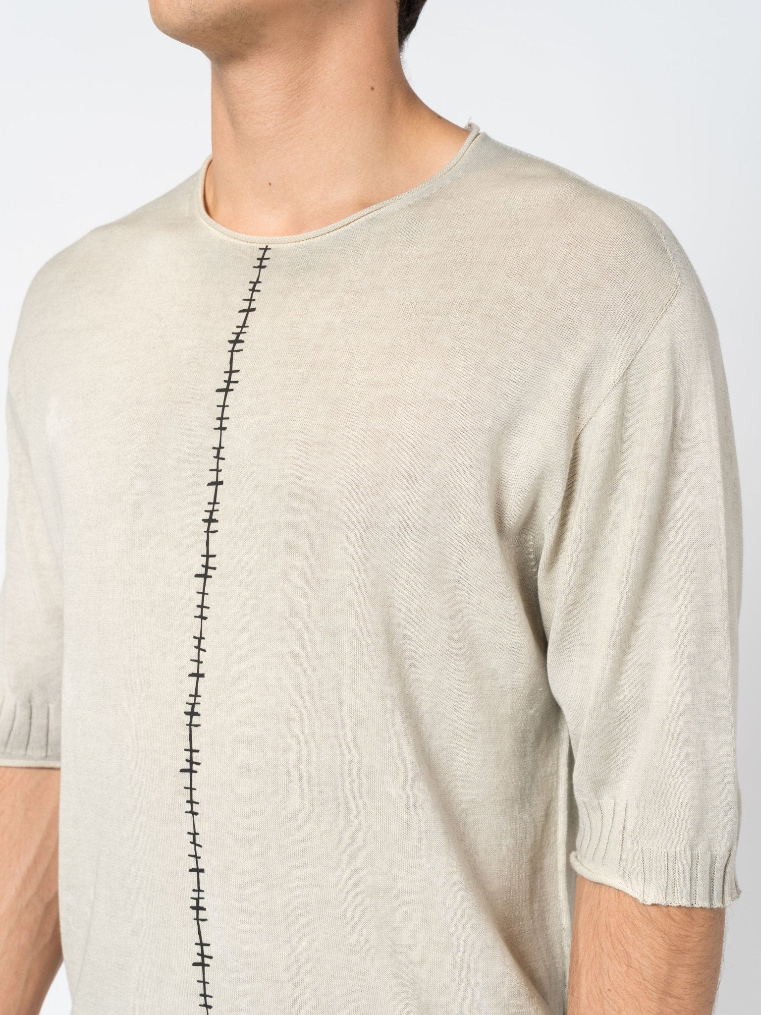 Center Stitch Knit Tee - by MD75