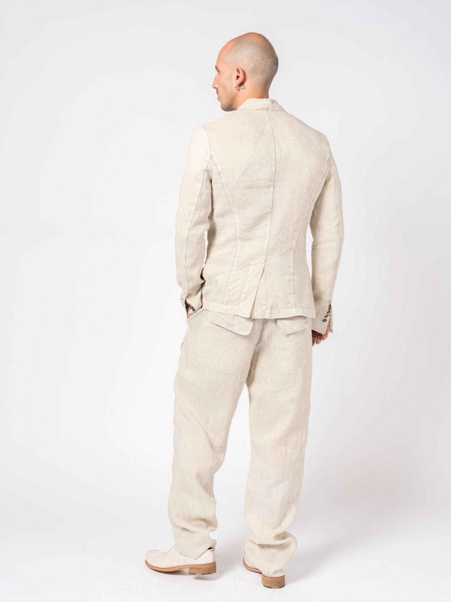 Collarless Structured Jacket - by MASNADA