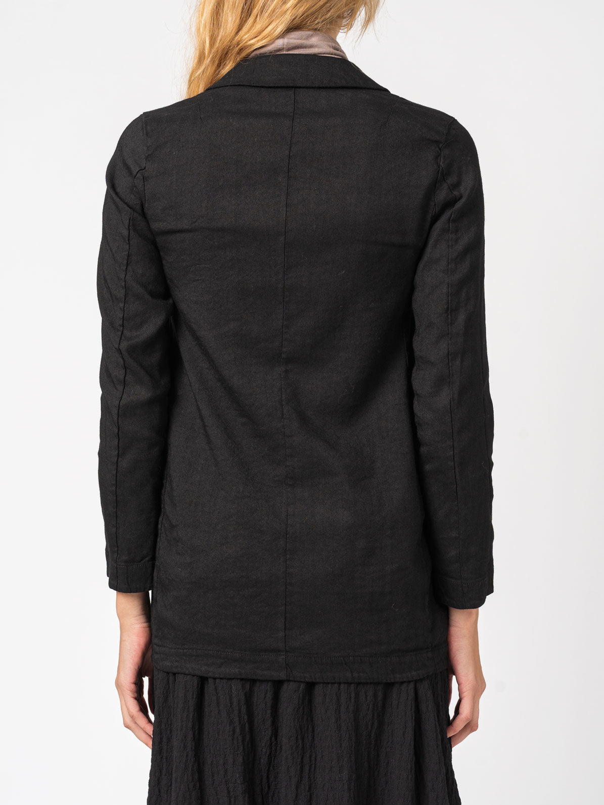 Comfort fit jacket in stretch wool and linen - by TRANSIT