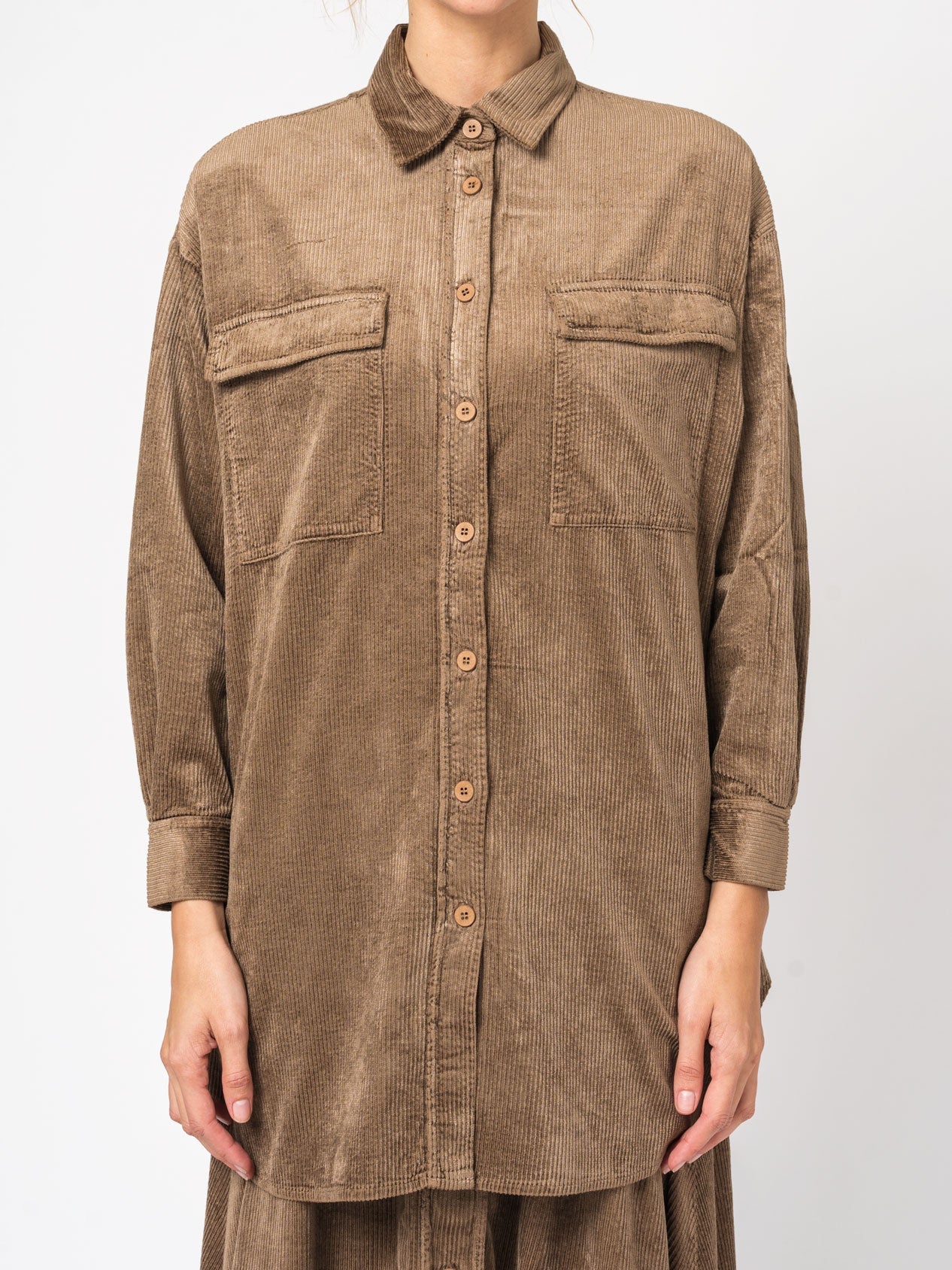 Corduroy long shirt - by TRANSIT