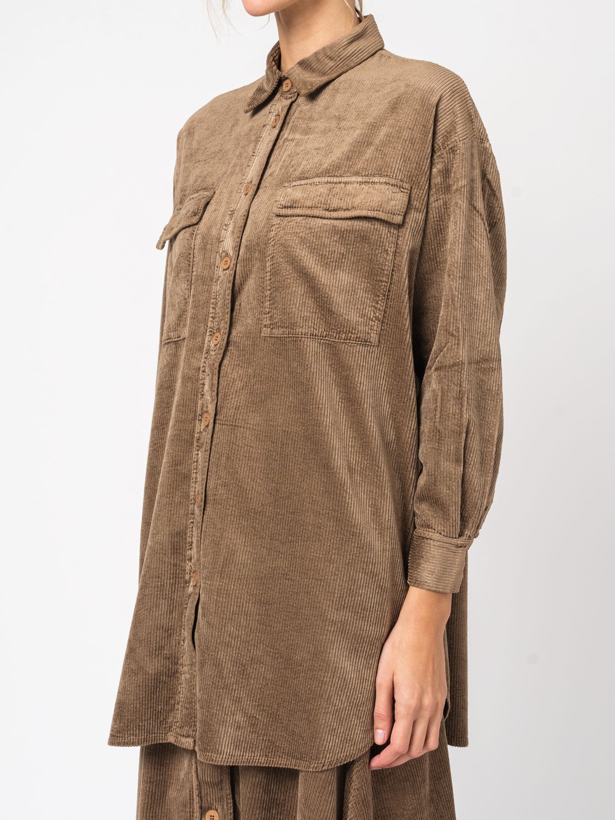 Corduroy long shirt - by TRANSIT