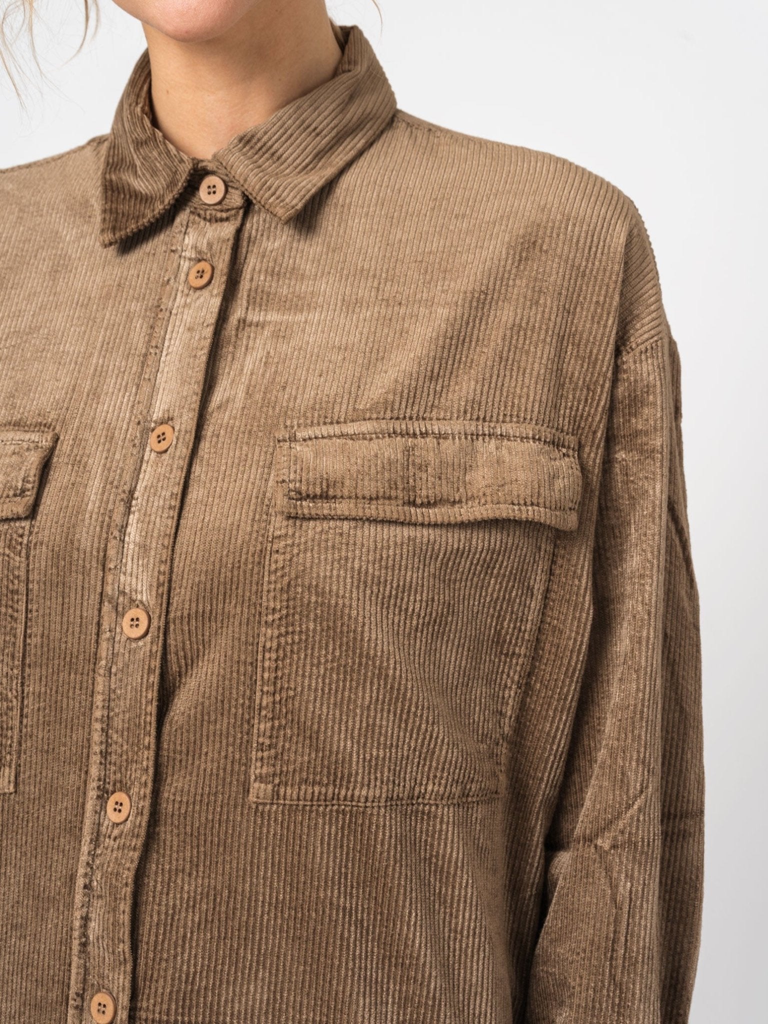 Corduroy long shirt - by TRANSIT