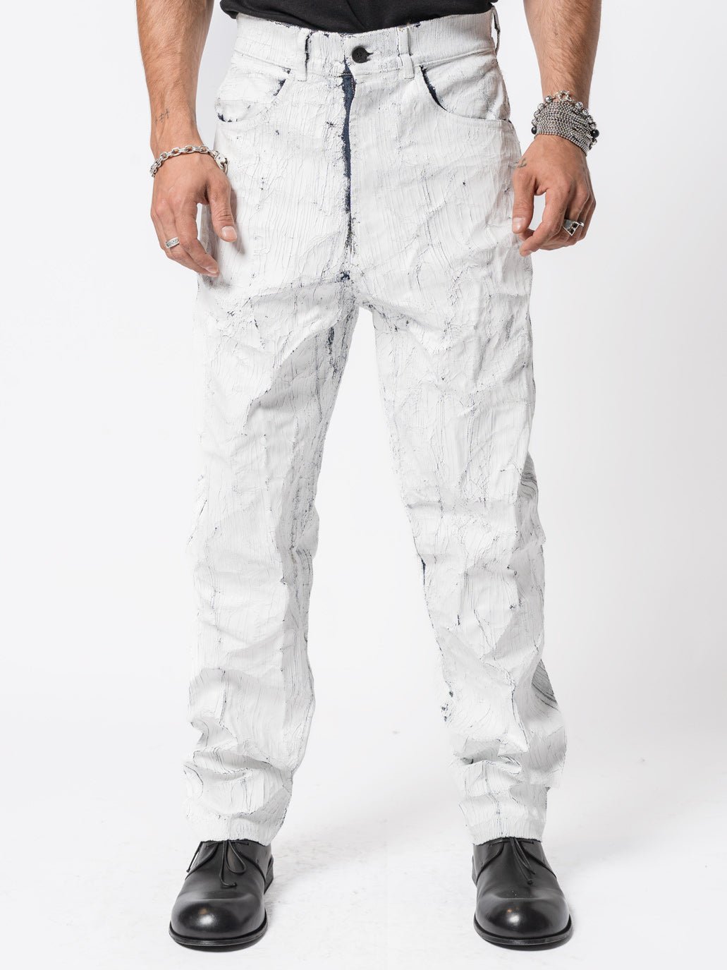 Cracked - Effect Paint Jeans - by NOSTRA SANTISSIMA