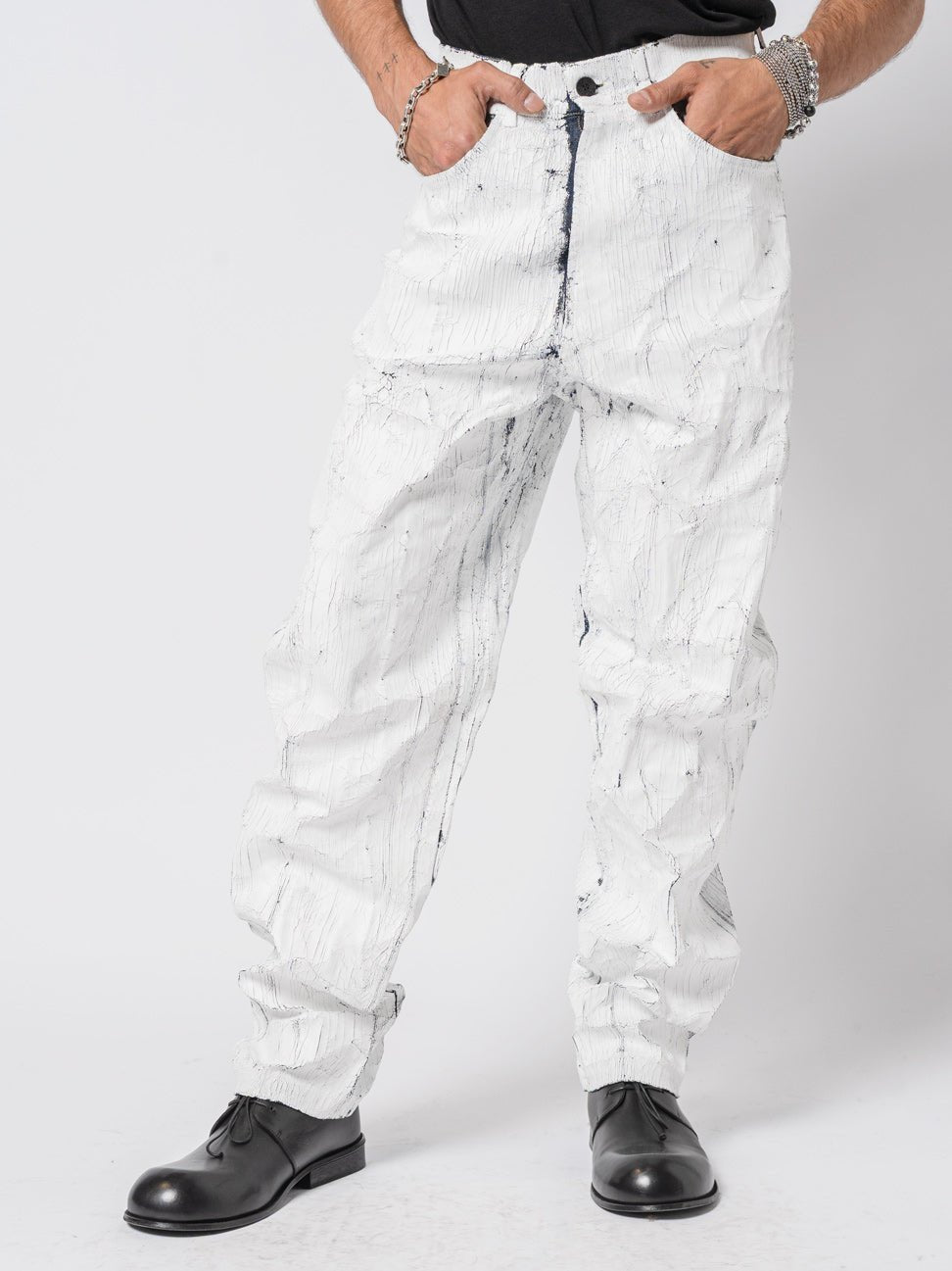 Cracked - Effect Paint Jeans - by NOSTRA SANTISSIMA