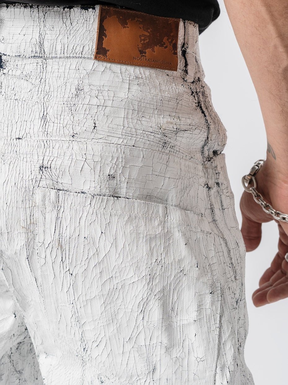 Cracked - Effect Paint Jeans - by NOSTRA SANTISSIMA