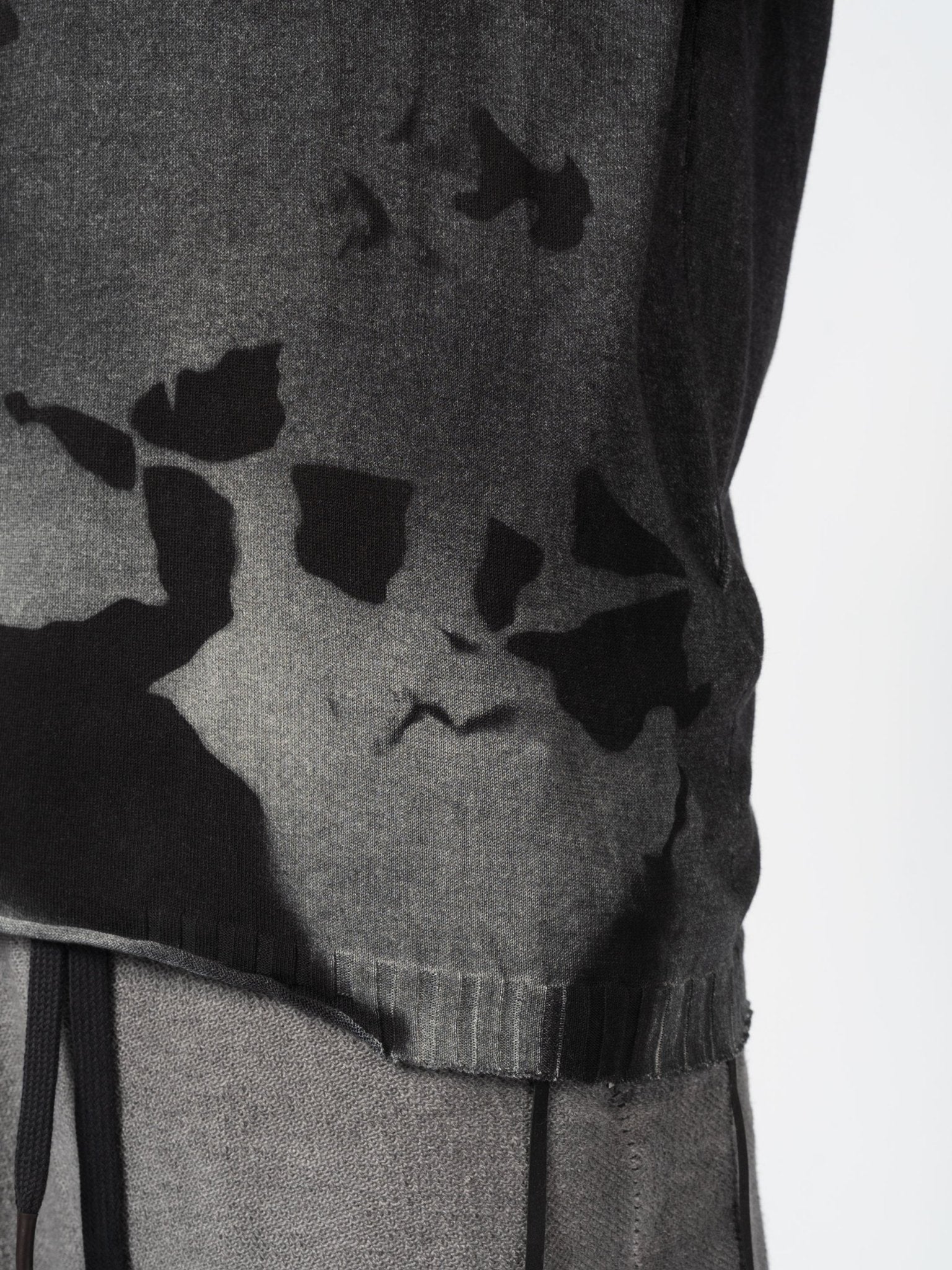 Crewneck Knit Tee with Abstract Dye - by MD75