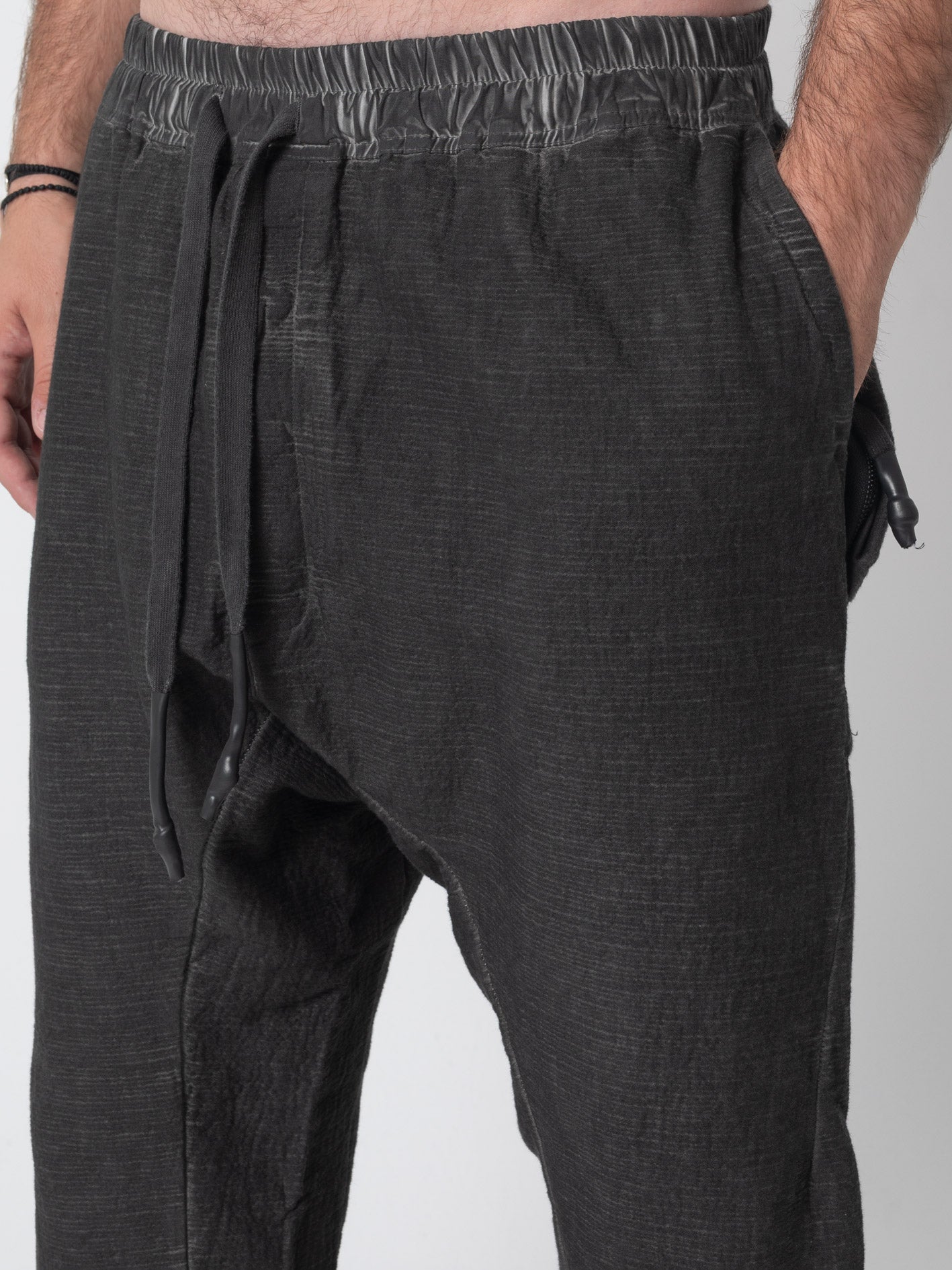 Cropped Textured Pants - by ISAAC SELLAM