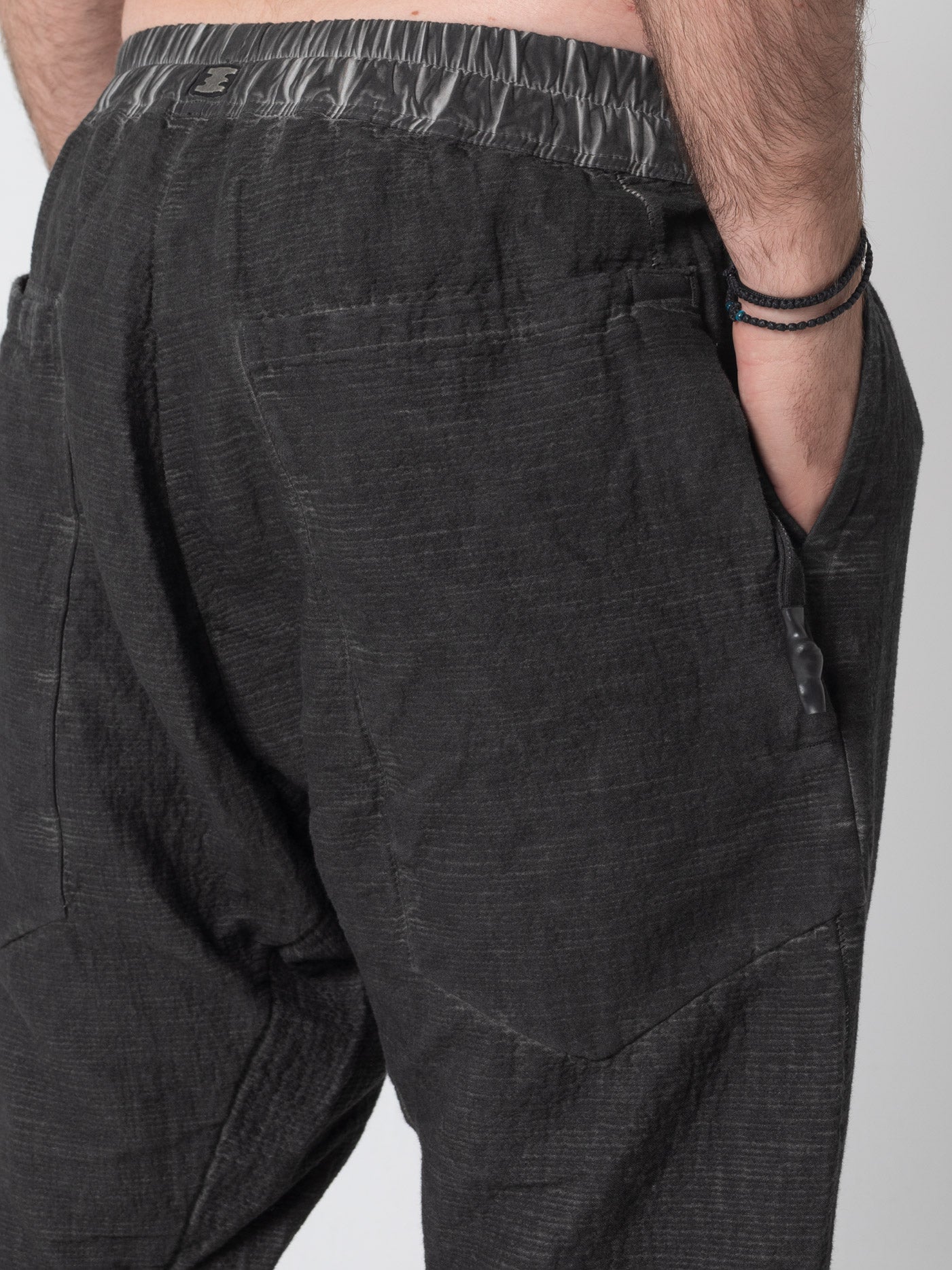 Cropped Textured Pants - by ISAAC SELLAM