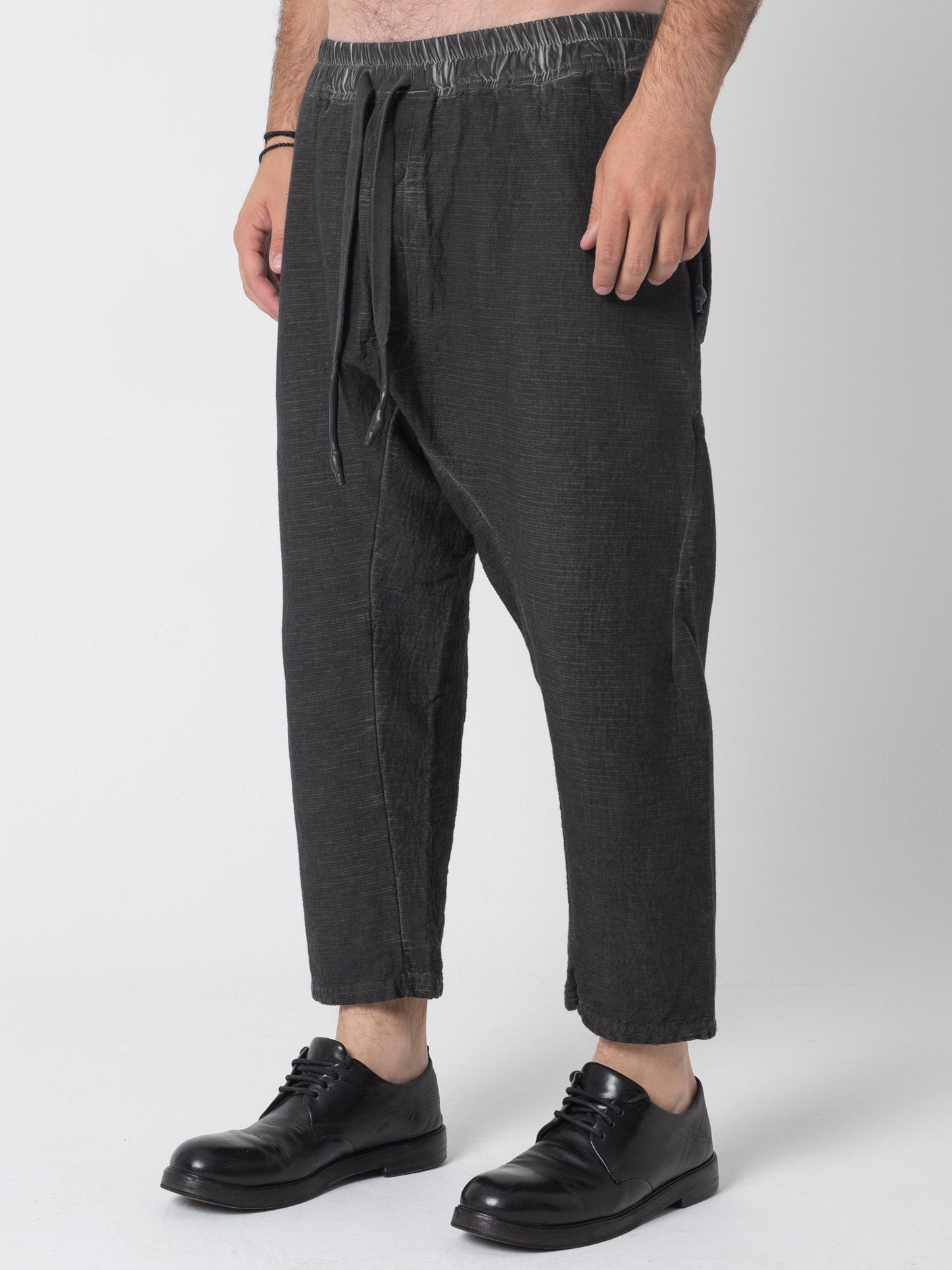 Cropped Textured Pants - by ISAAC SELLAM