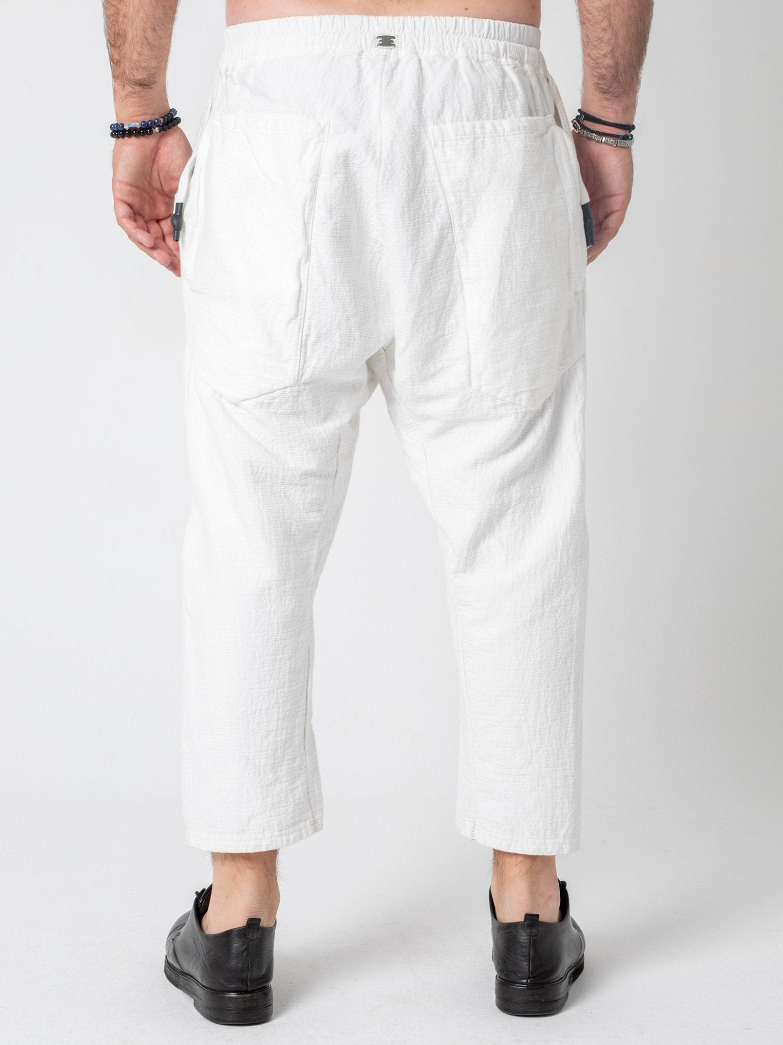 Cropped Textured Pants - by ISAAC SELLAM