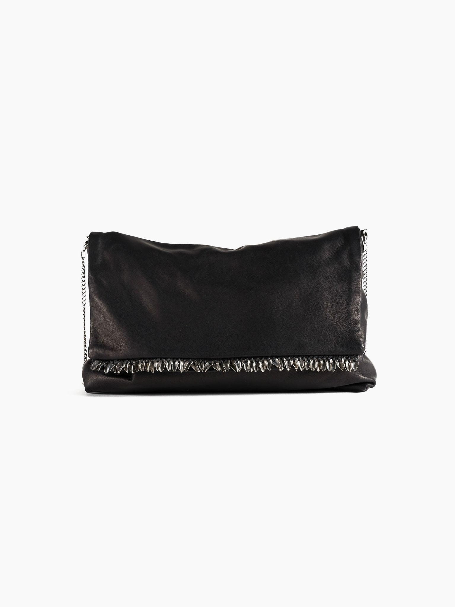 Crossbody Bag with Silver Leaf Detail - by DANIELE BASTA
