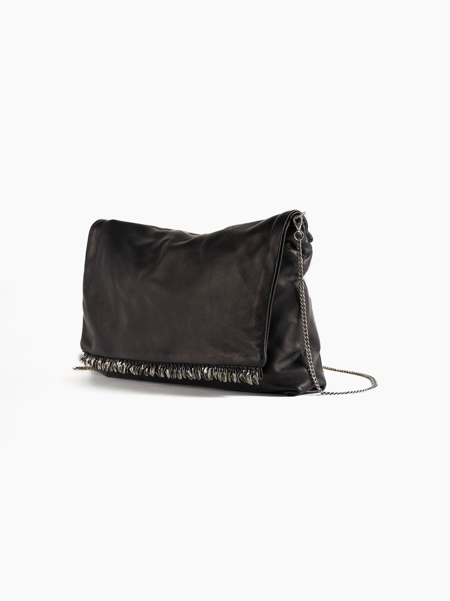 Crossbody Bag with Silver Leaf Detail - by DANIELE BASTA