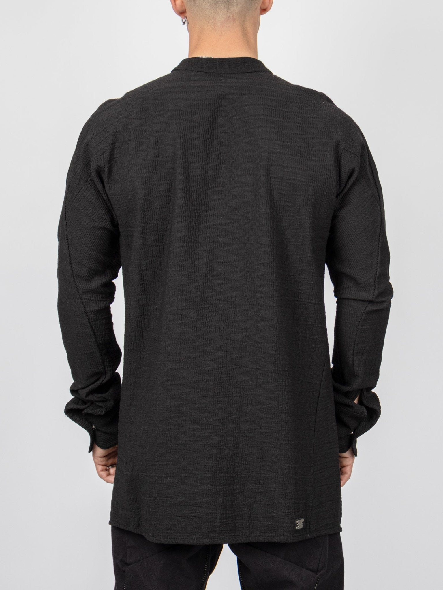 Dandy Micro Ondes Organic Cotton Overshirt — Black - by Isaac Sellam