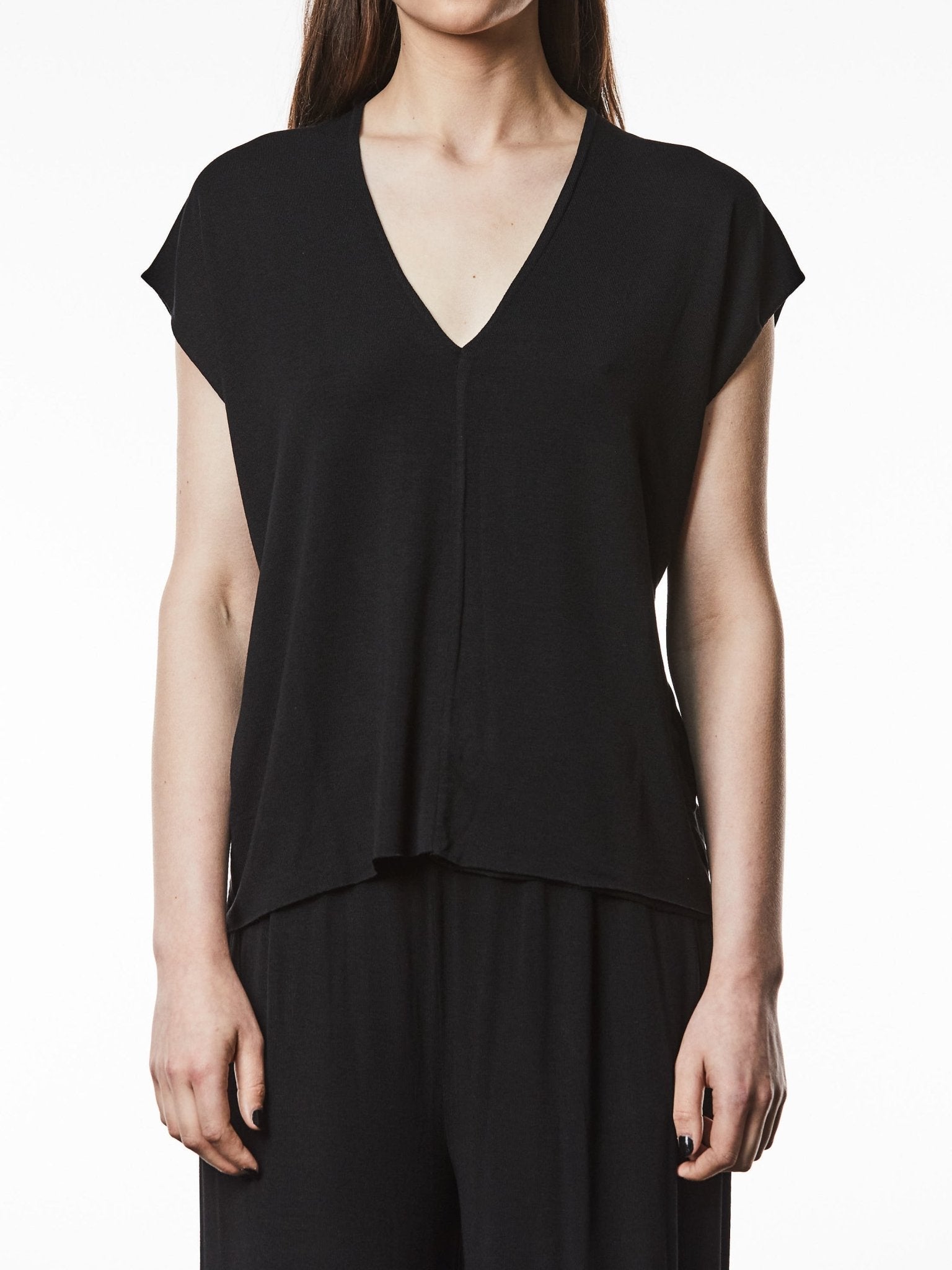 Deep V - Neck Relaxed Fit Shirt - by THOM KROM