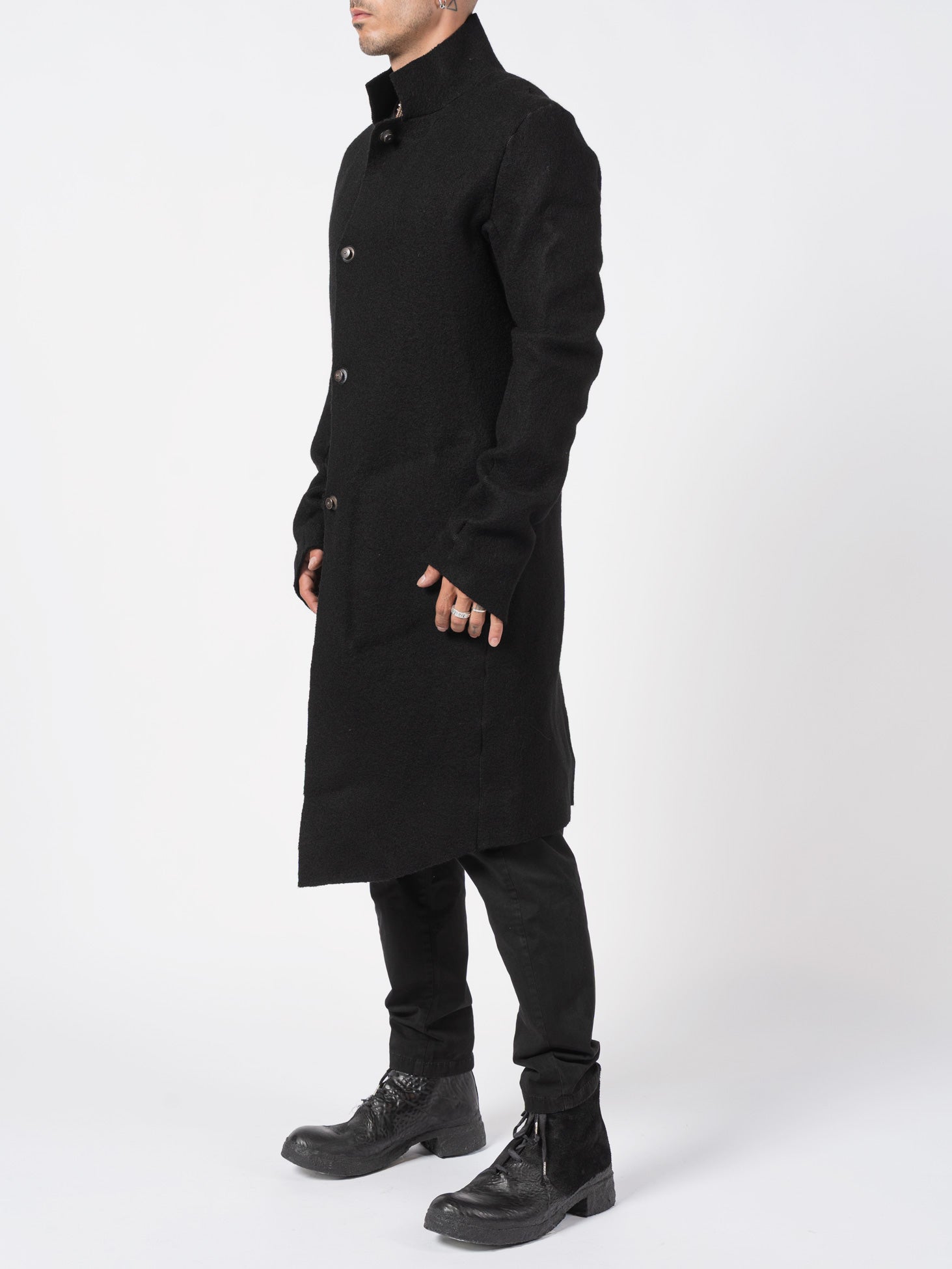 Deglingue Long Wool Coat - by ISAAC SELLAM