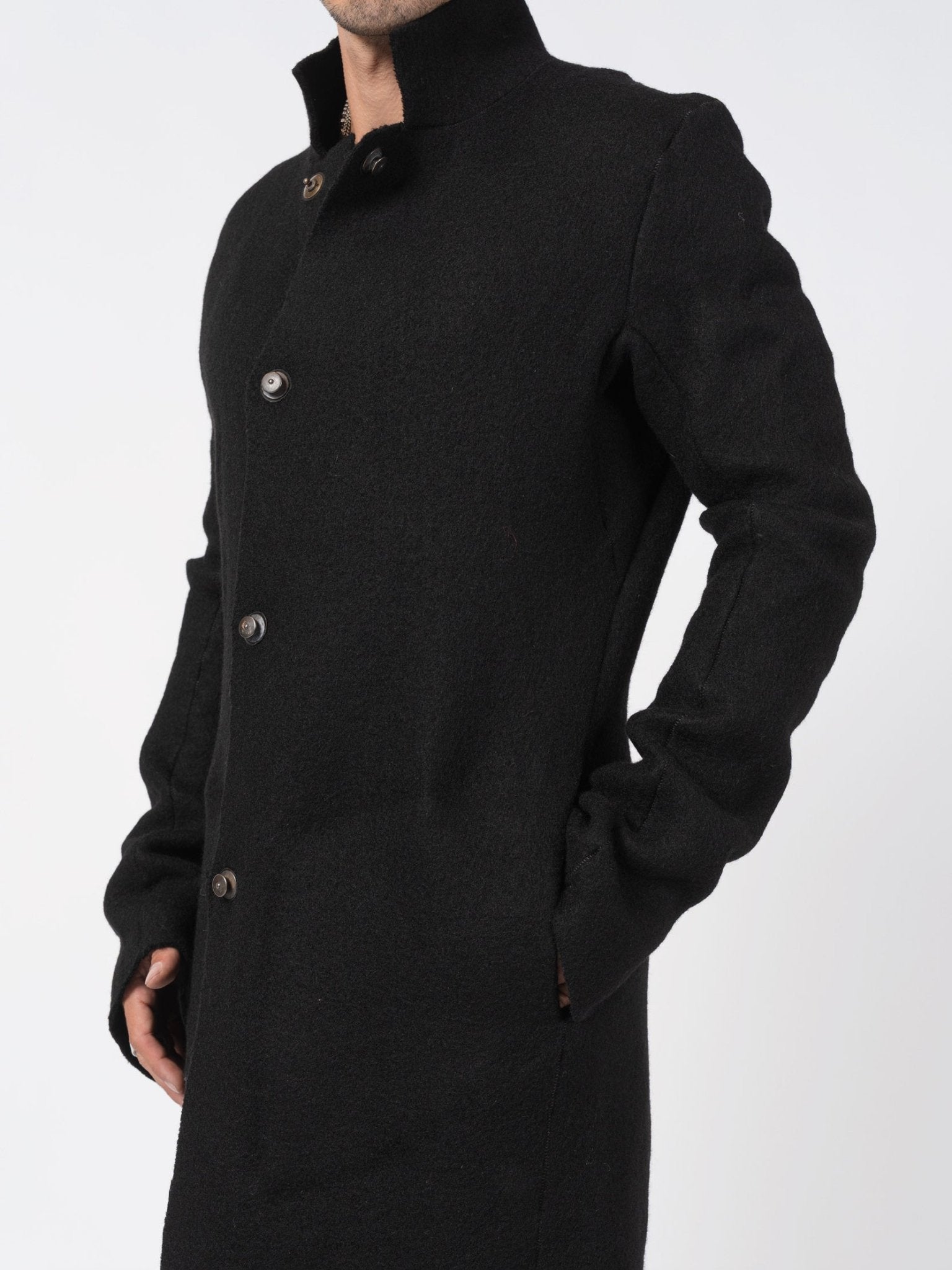 Deglingue Long Wool Coat - by ISAAC SELLAM