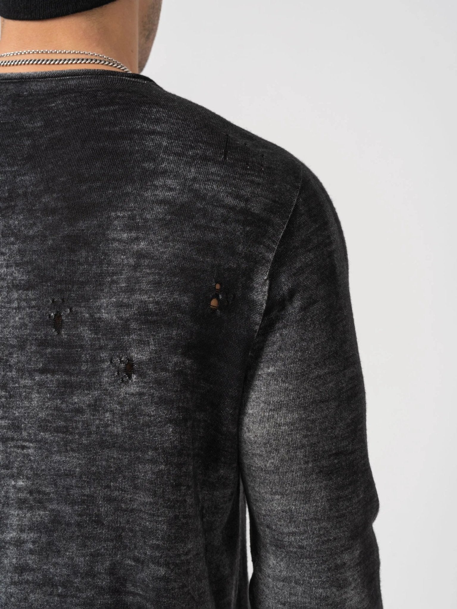 Destroyed Thin Wool Sweater - by MD75