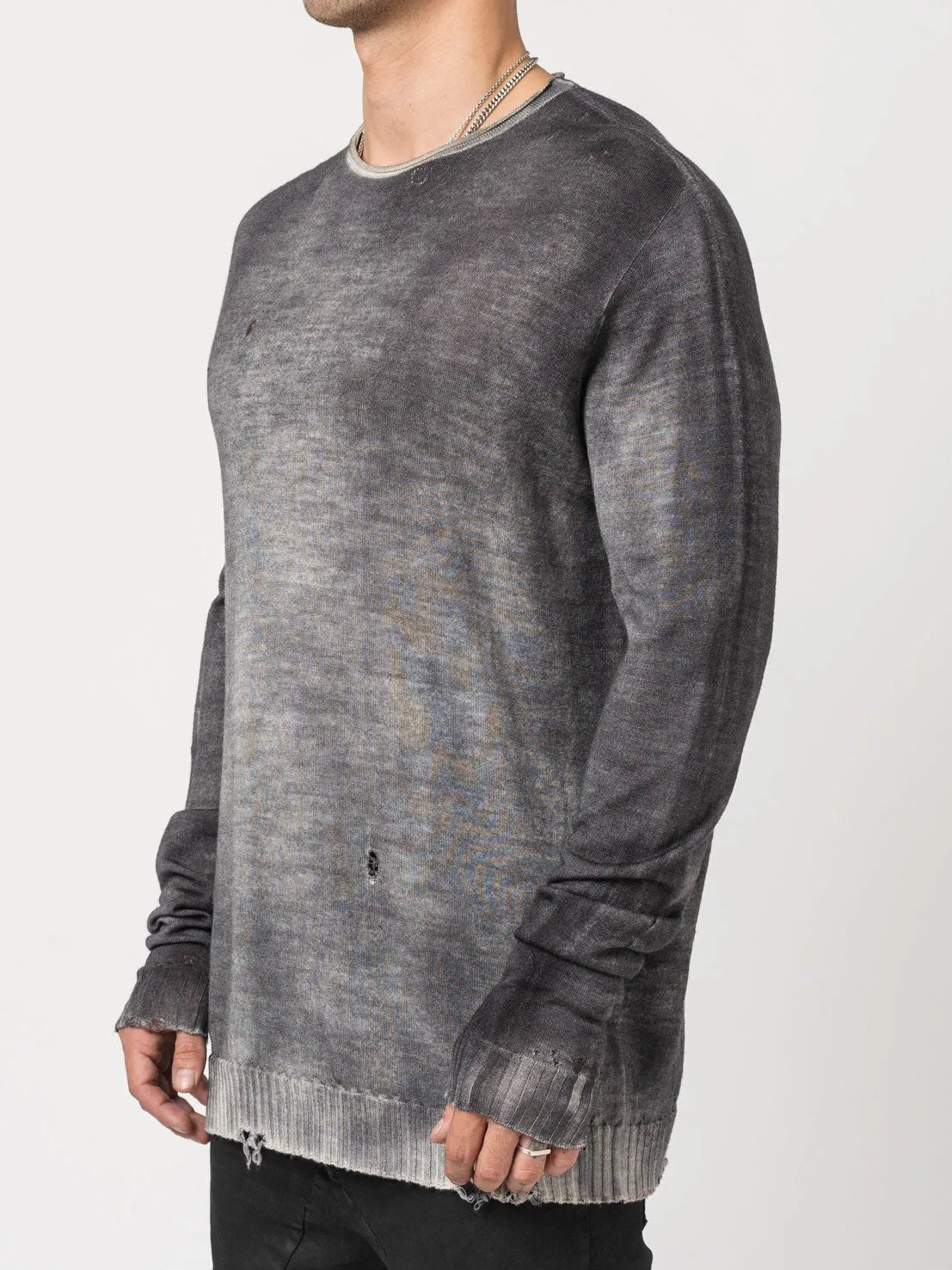 Destroyed Thin Wool Sweater - by MD75