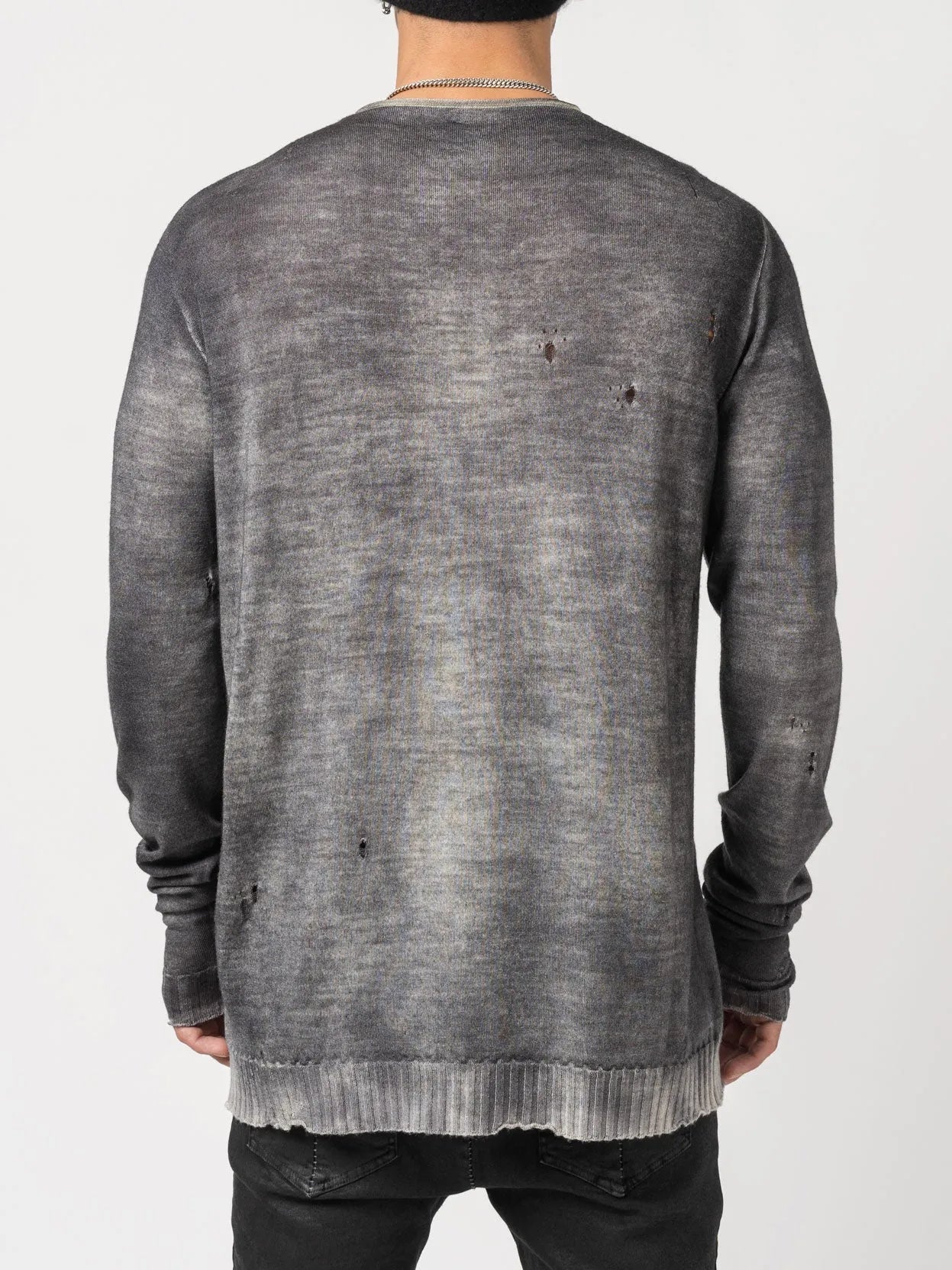 Destroyed Thin Wool Sweater - by MD75