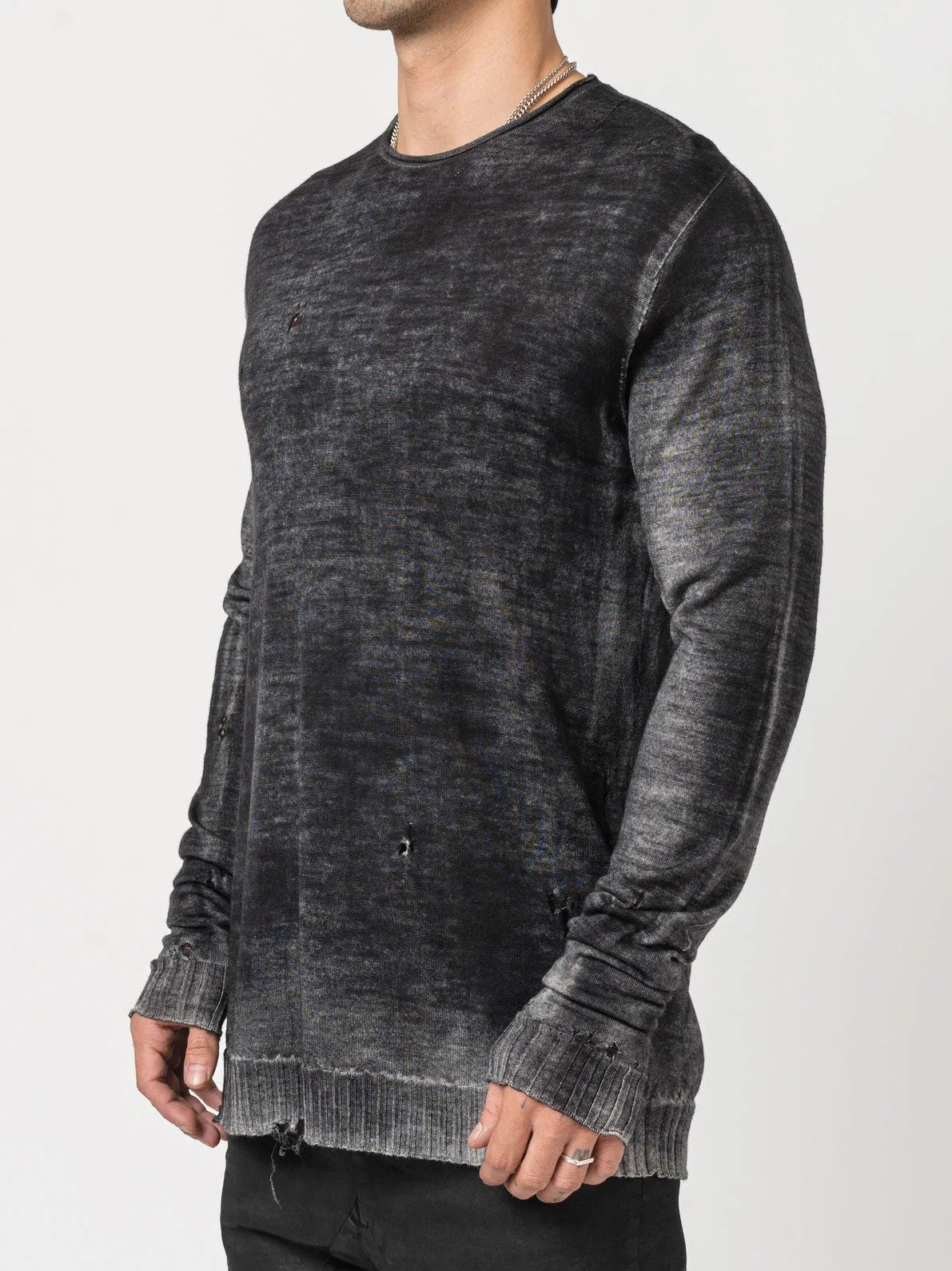 Destroyed Thin Wool Sweater - by MD75