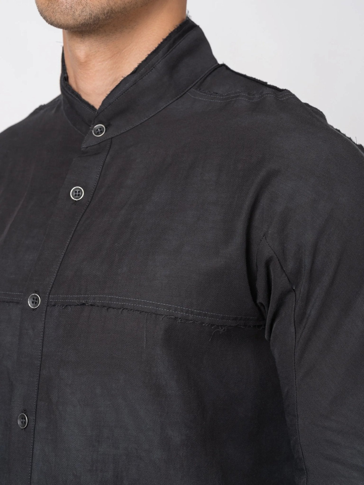 D.HYGEN Crack Random Stripe Jacquard Shirt - by D.HYGEN
