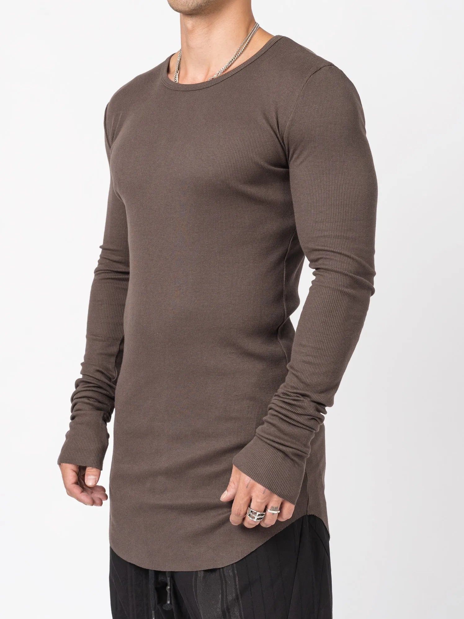 D.HYGEN Modal x Cotton Ribbed T-Shirt - by D.HYGEN