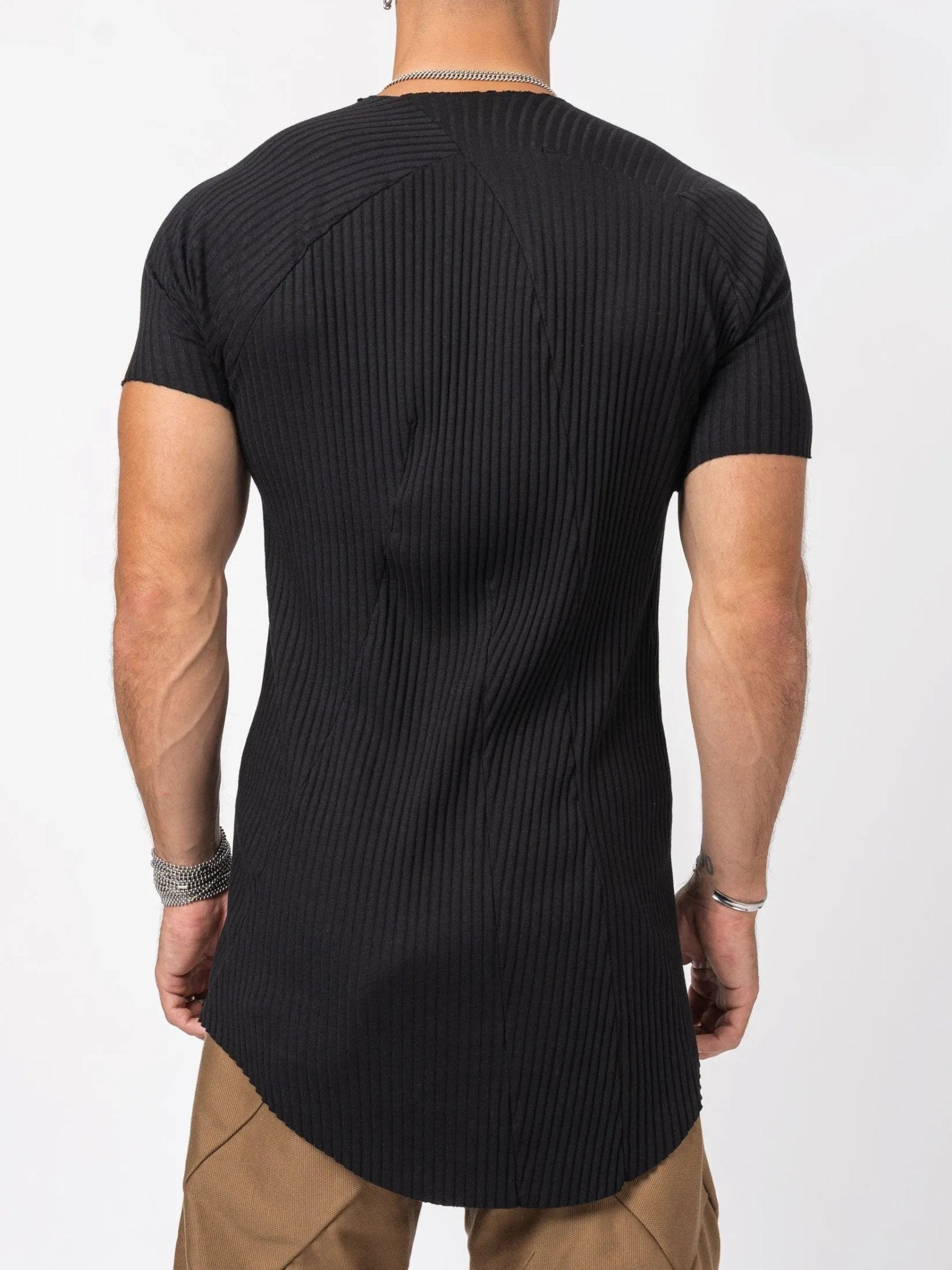 DIS - M - CT DISTORTION CURVED T - SHIRT - by LEON EMANUEL BLANCK