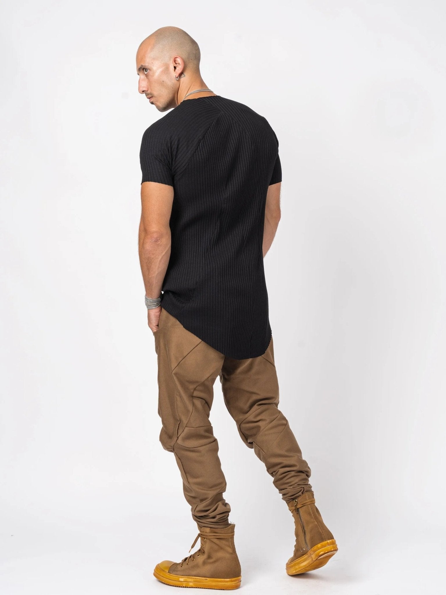 DIS - M - CT DISTORTION CURVED T - SHIRT - by LEON EMANUEL BLANCK