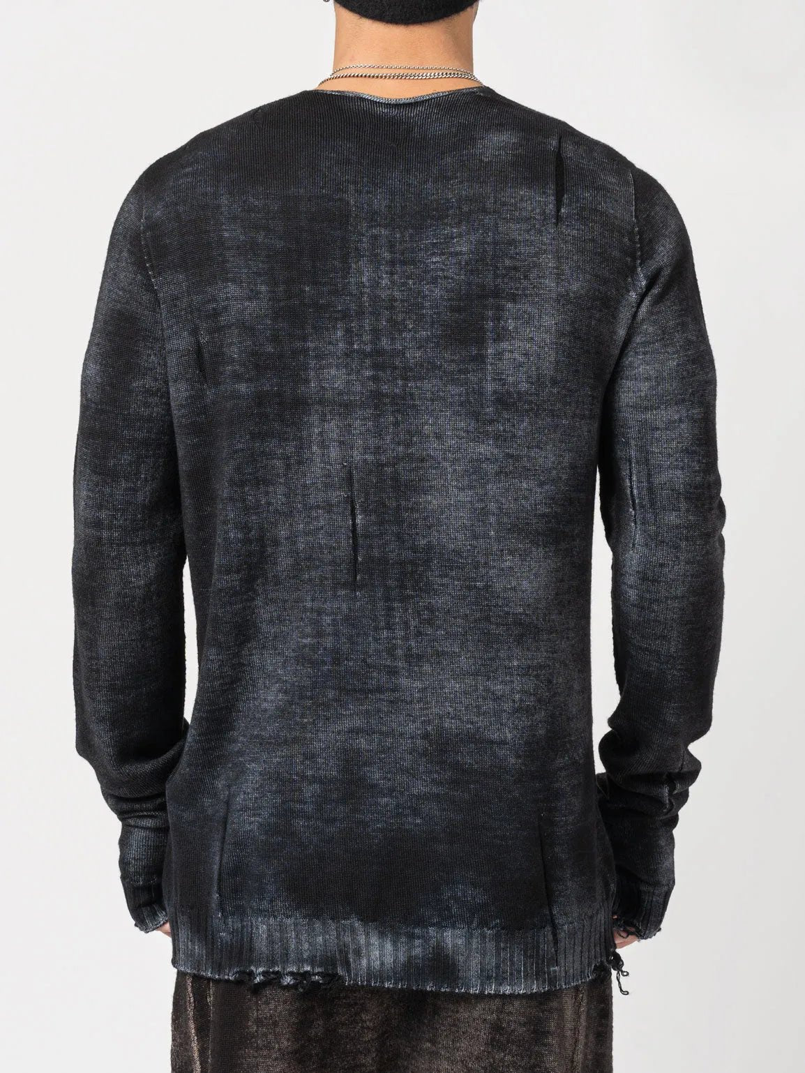 Distressed Medium Wool Sweater - by MD75
