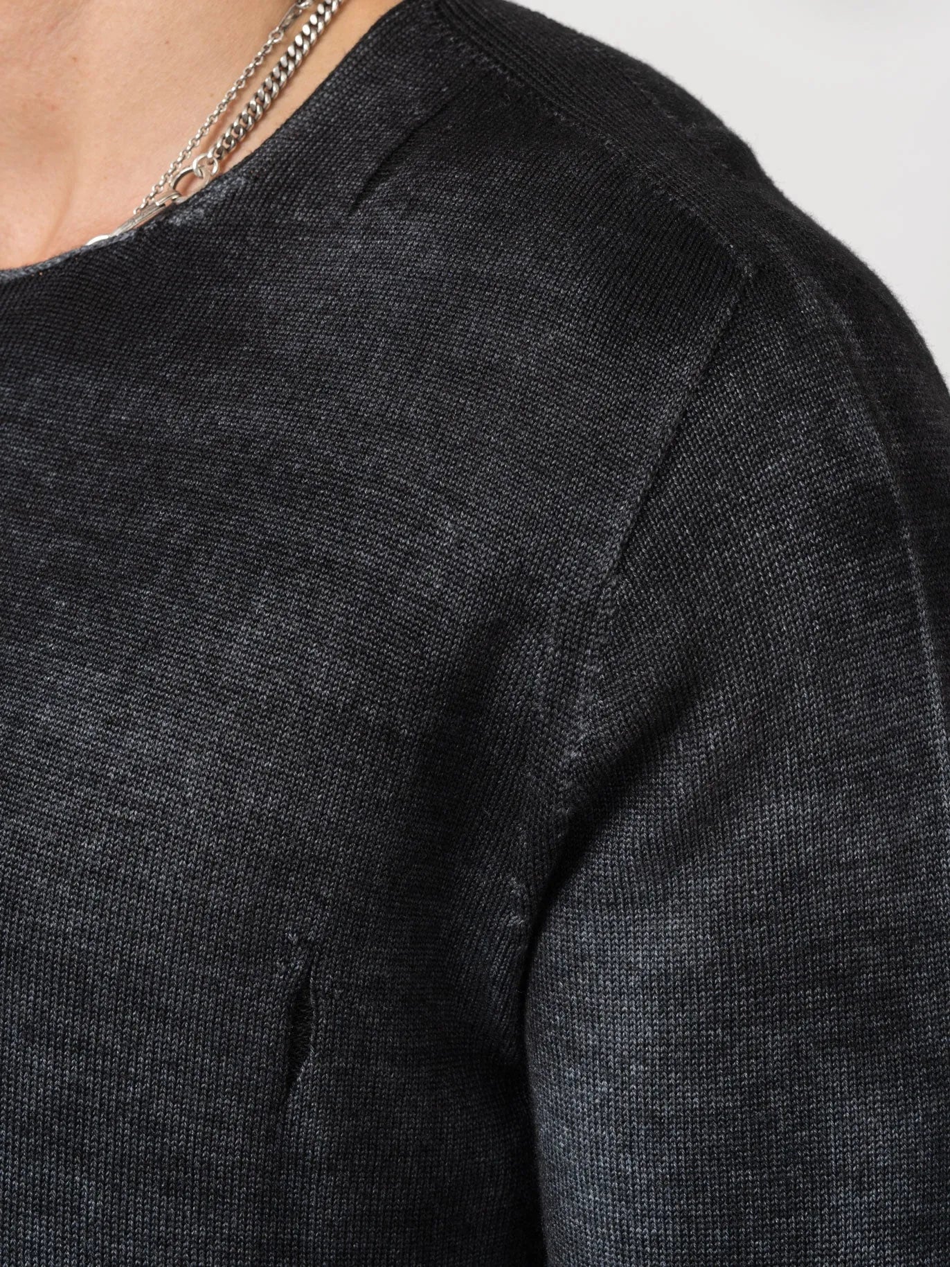 Distressed Medium Wool Sweater - by MD75