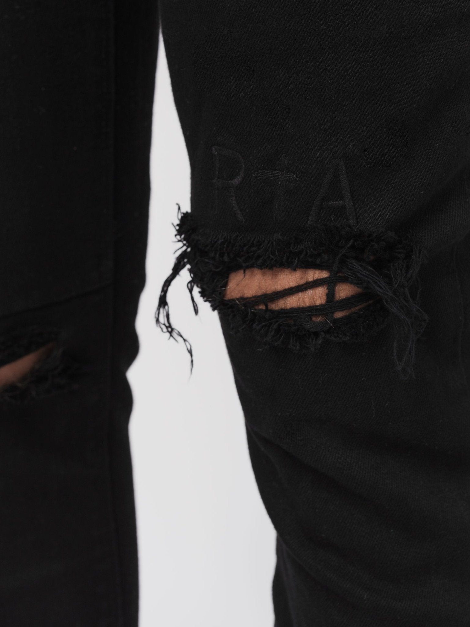 Distressed Skinny Stretch Denim Jeans - by RTA