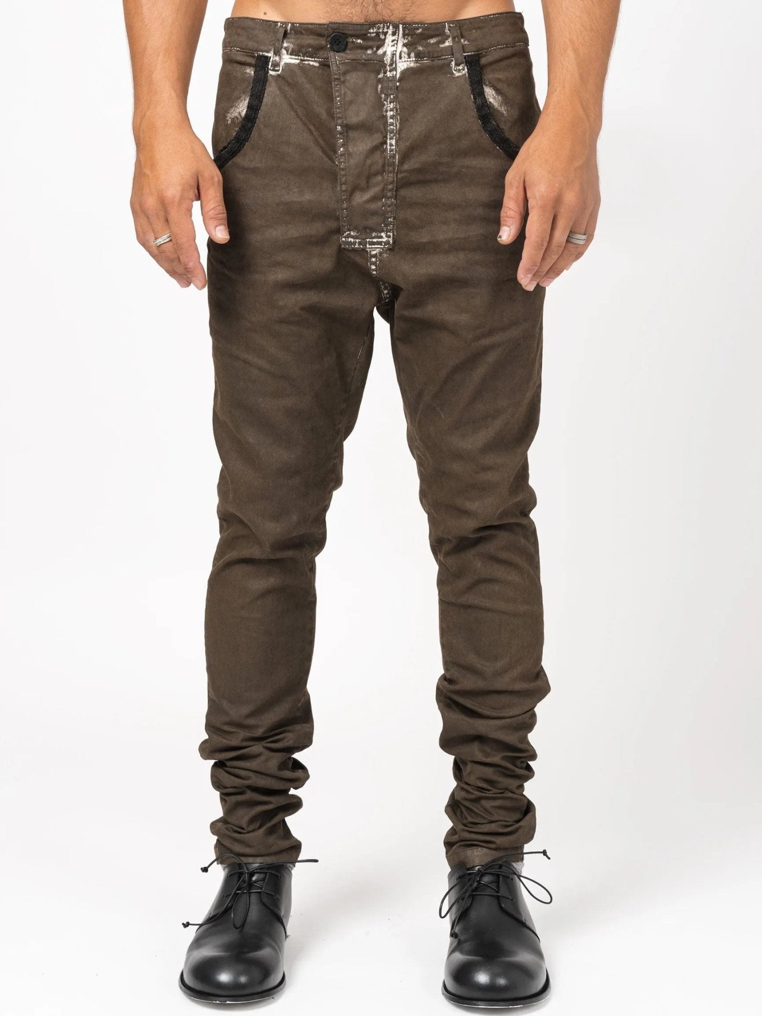 Distressed Slim Fit Pants - by NOSTRA SANTISSIMA