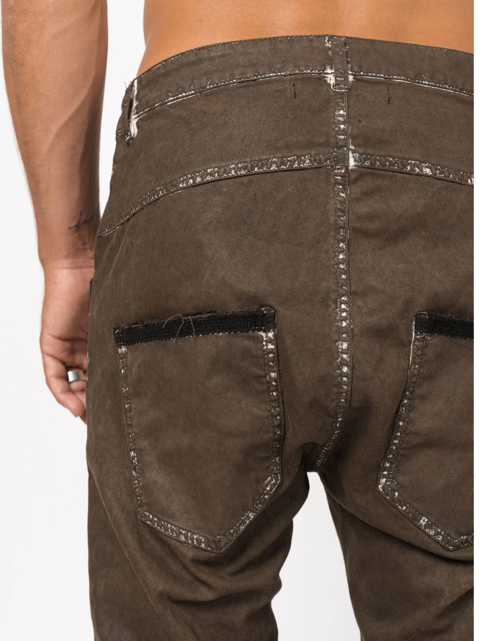 Distressed Slim Fit Pants - by NOSTRA SANTISSIMA