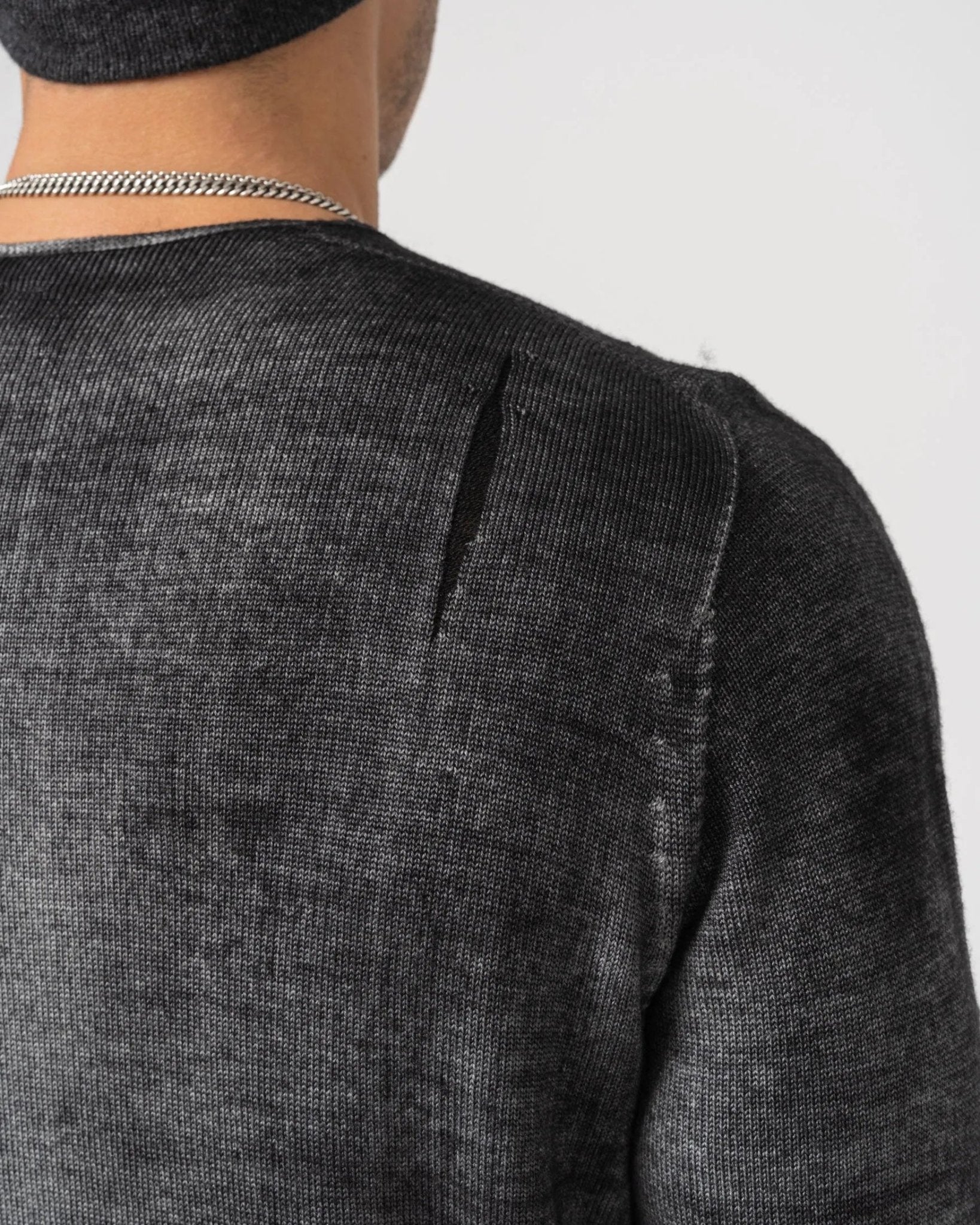 Distressed Wool Sweater - by MD75