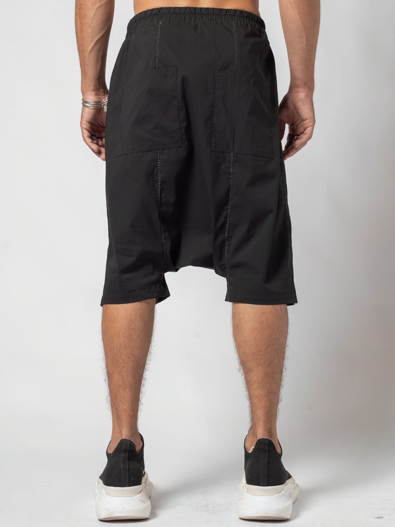 Drop-Crotch Cotton Shorts - by AITO