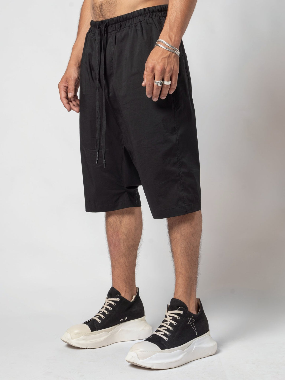 Drop-Crotch Cotton Shorts - by AITO