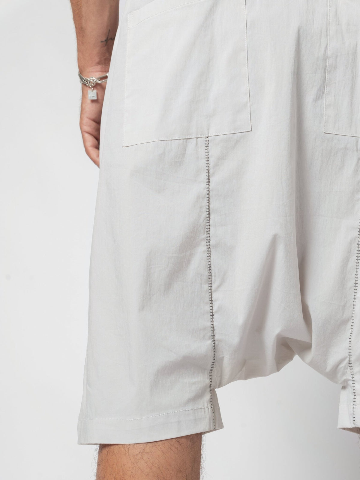 Drop-Crotch Cotton Shorts - by AITO