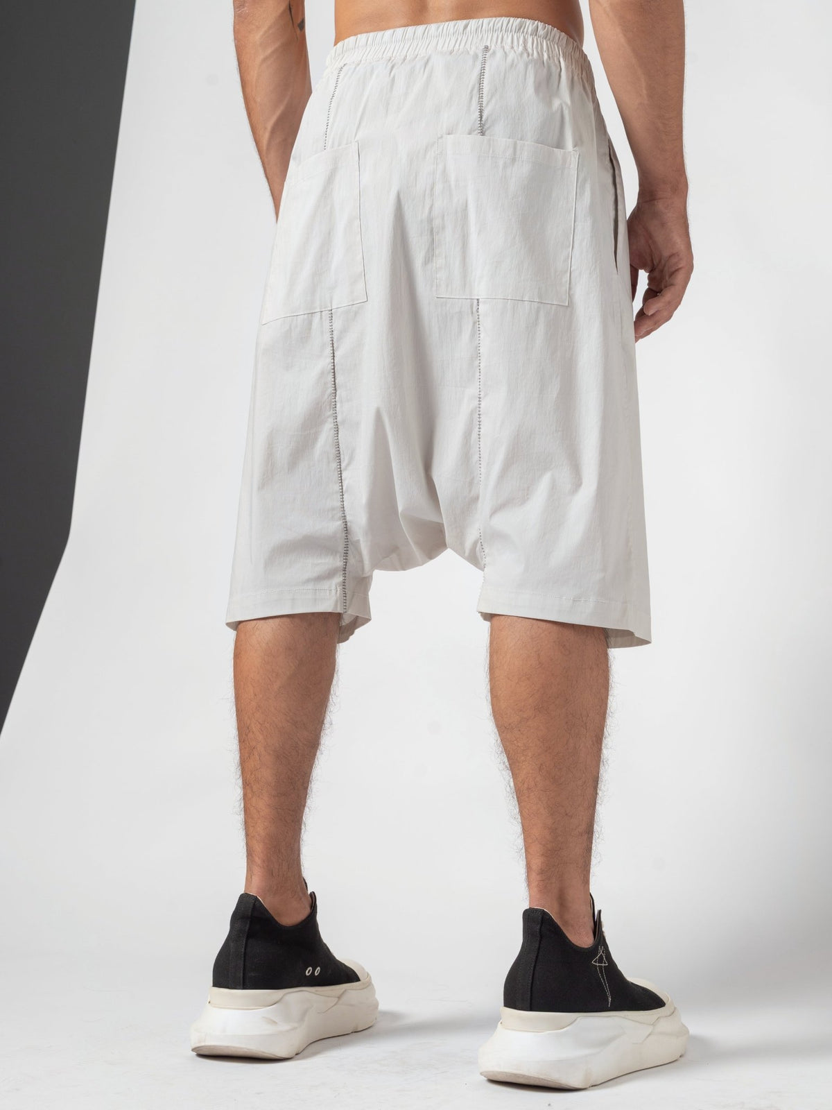 Drop-Crotch Cotton Shorts - by AITO