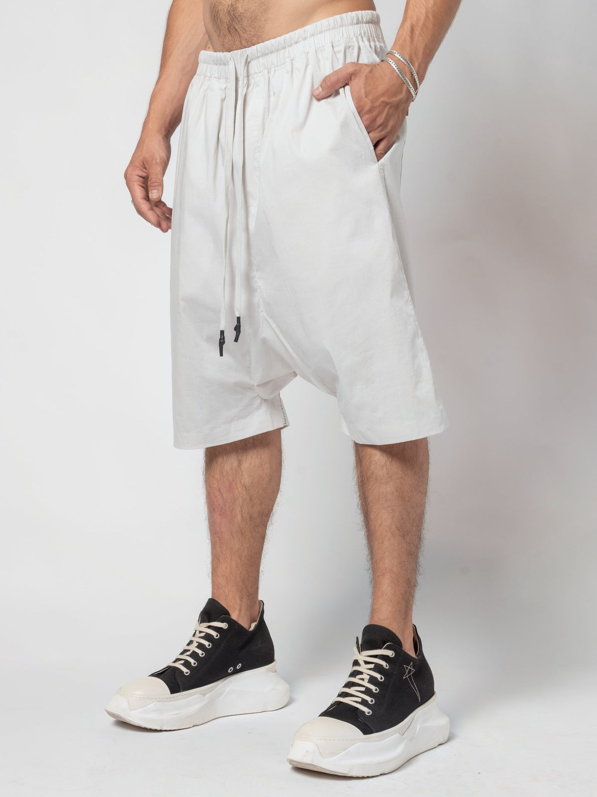 Drop-Crotch Cotton Shorts - by AITO