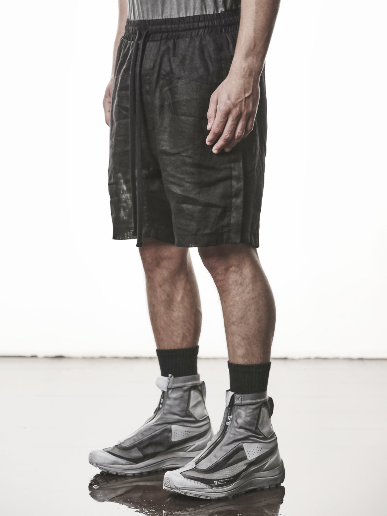 Drop Crotch Linen Shorts - by THOM KROM