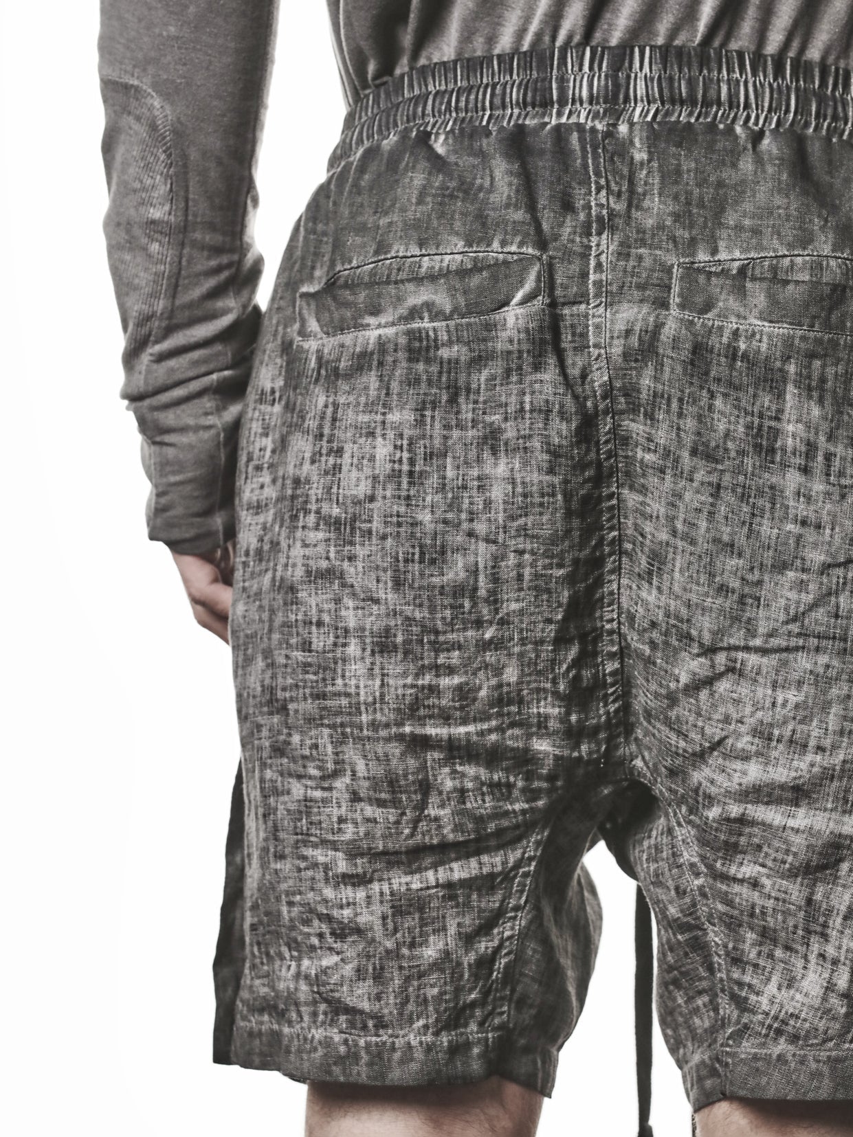 Drop Crotch Linen Shorts - by THOM KROM