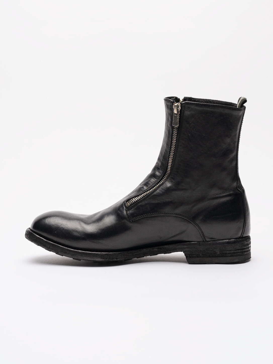 Dual zip Leather Boots - by OFFICINE CREATIVE