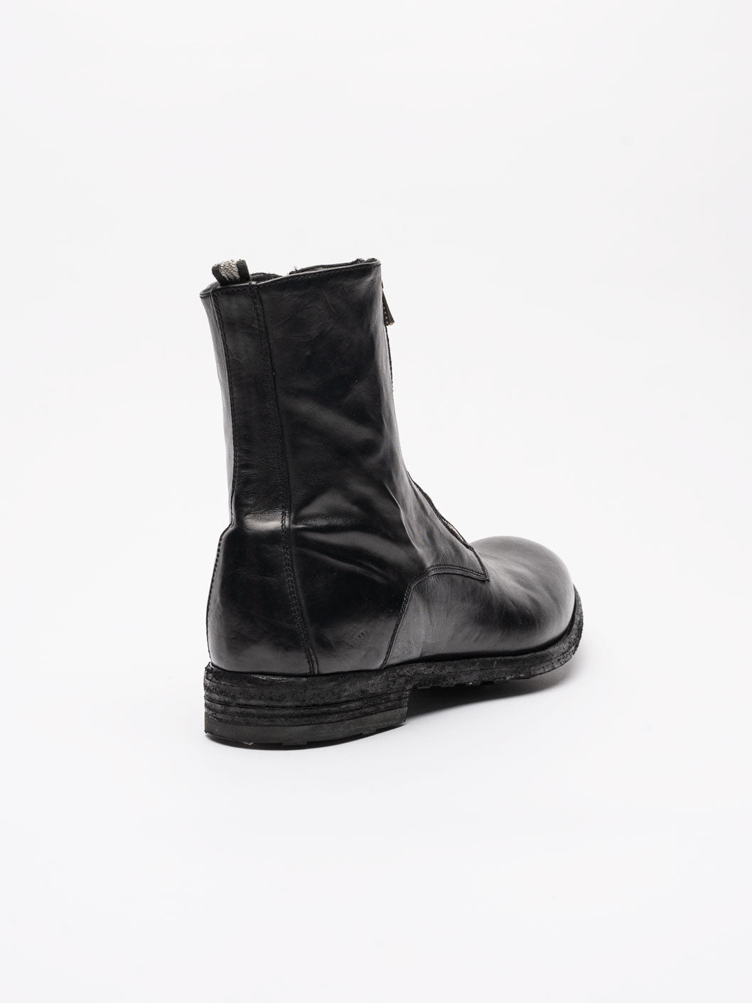 Dual zip Leather Boots - by OFFICINE CREATIVE