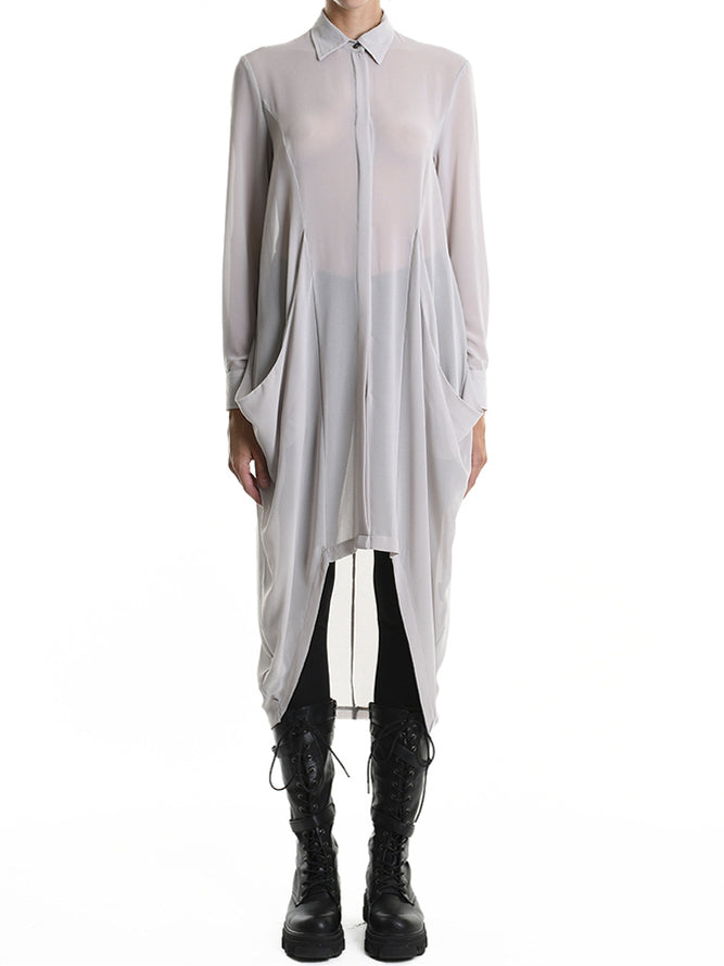 Shirt Dress with Oversized Pockets