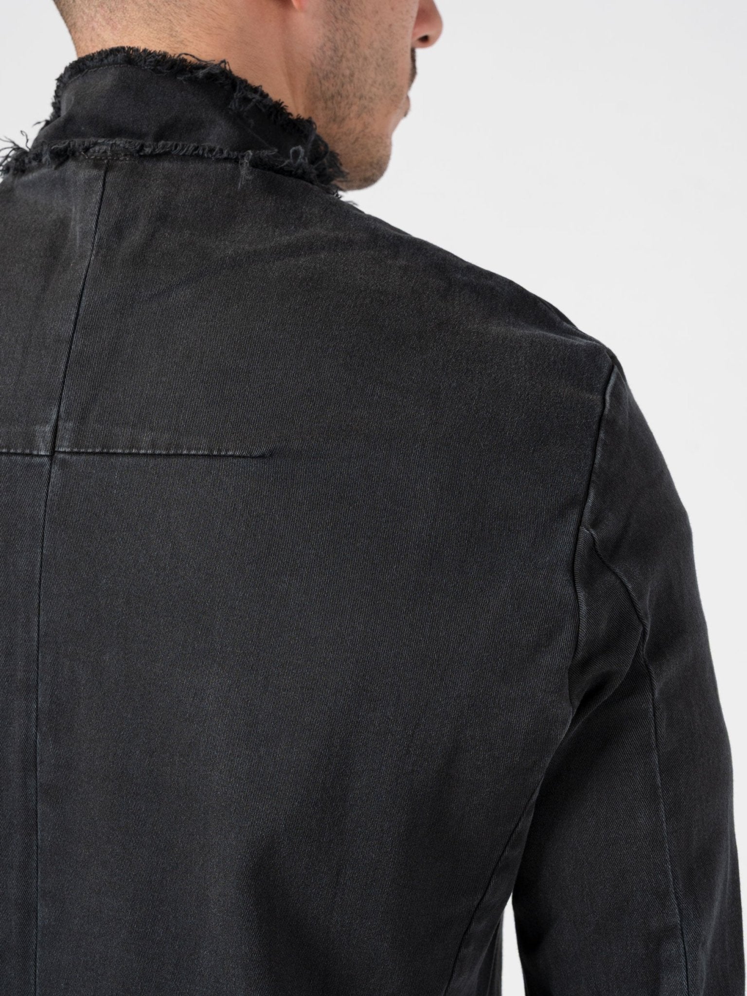Frayed Edge Cotton Blazer - by AITO